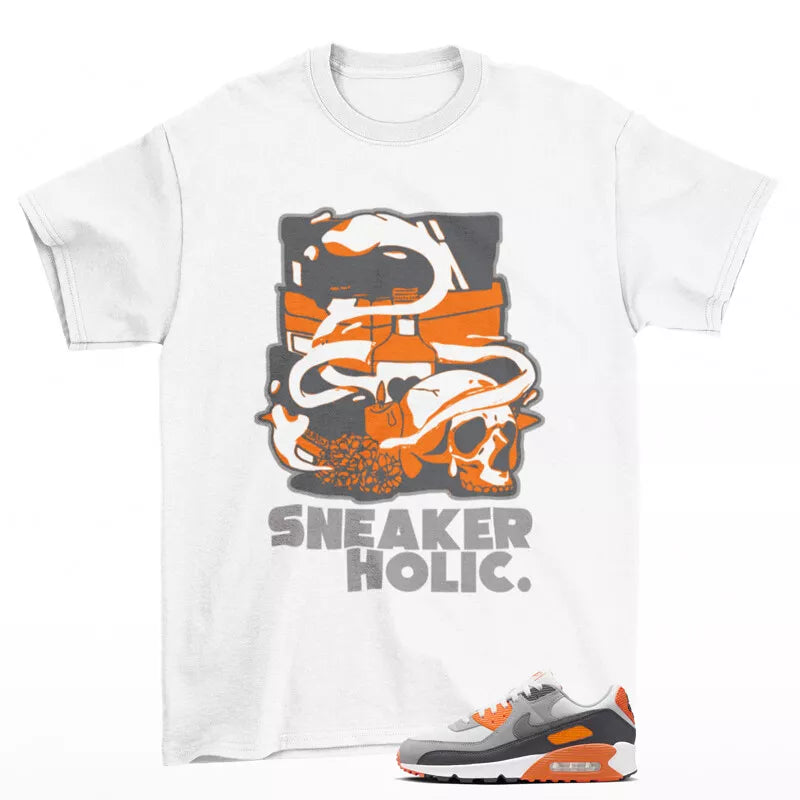 Sneaker Holic Shirt White to Match Air Max 90 Safety Orange DM0029-108 T-Shirt, Sneaker Match Tee