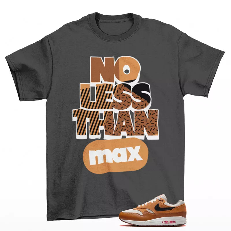 No Less Sneaker Shirt Grey to Match Air Max 1 Flax British Tan FZ5808-004 T-Shirt, Sneaker Match Tee