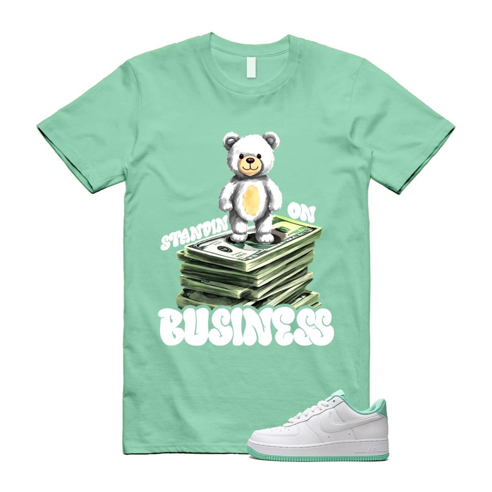 Air Force 1 Mint Foam Green Low White T Shirt Match SB2 T-Shirt, Sneaker Match Tee