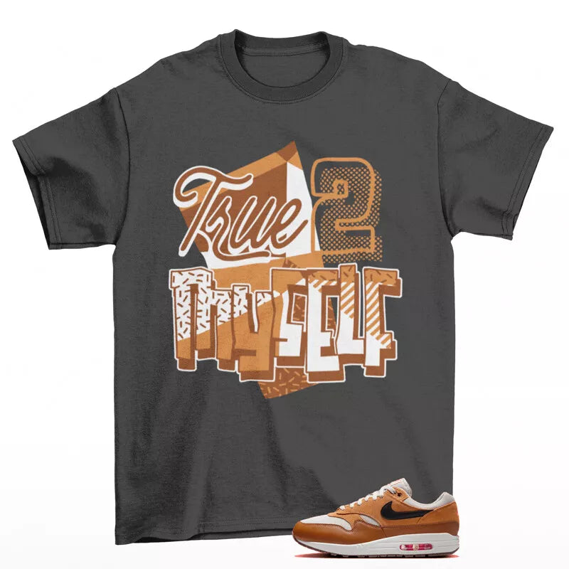 Stay True Sneaker Shirt Grey to Match Air Max 1 Flax British Tan FZ5808-004 T-Shirt, Sneaker Match Tee