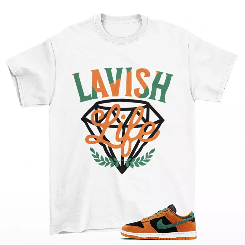 Lavish Sneaker Shirt White to Match Dunk Low Ceramic DA1469-001 T-Shirt, Sneaker Match Tee