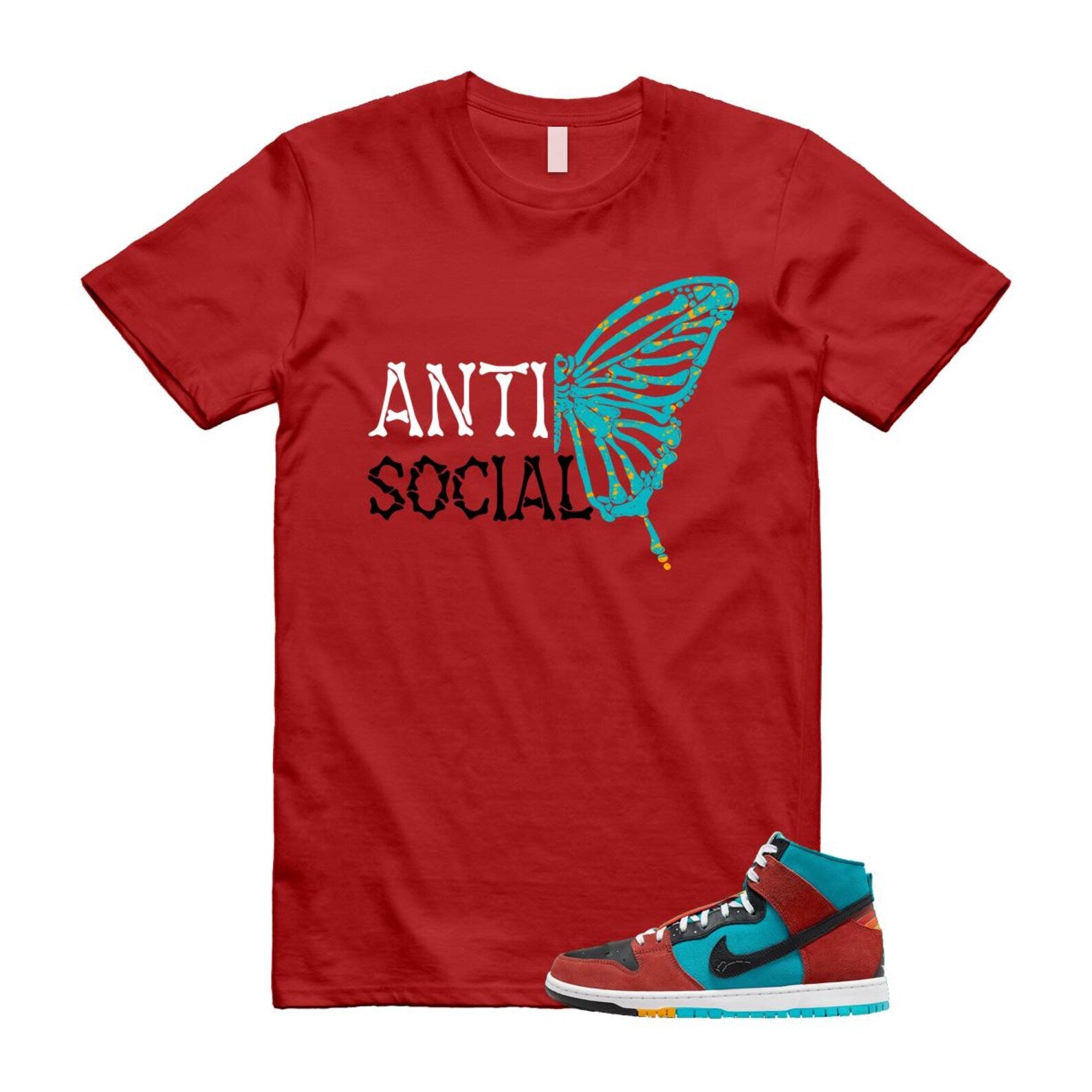 Di'orr Greenwood Navajo Arts Turquoise Blue Black Rugged Orange SB Dunk High T Shirt Match ASB T-Shirt, Sneaker Match Tee