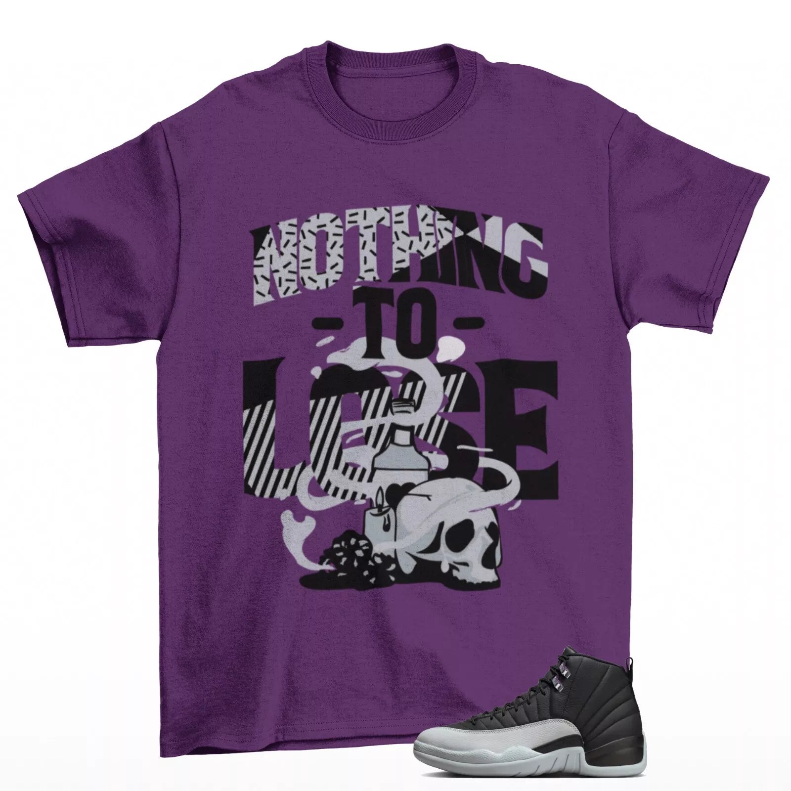Nothing To Lose Shirt Purple to Match Jordan 12 Barons Wolf Grey CT8013-010 T-Shirt, Sneaker Match Tee