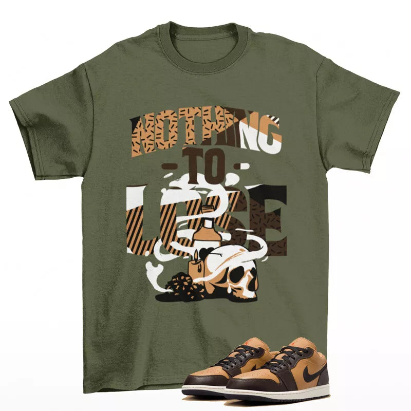 Nothing To Lose Shirt Olive to Match Jordan 1 Low Flax Baroque Brown HQ3603-201 T-Shirt, Sneaker Match Tee