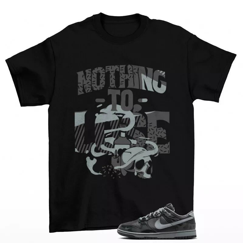 Nothing to Lose Sneaker Shirt Black to Match Dunk Low Berlin FZ3053-001 T-Shirt, Sneaker Match Tee