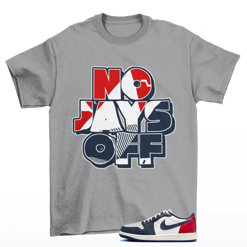 Jay Day Sneaker Shirt Grey to Match Jordan 1 Retro Low OG Howard HQ2993-100 T-Shirt, Sneaker Match Tee