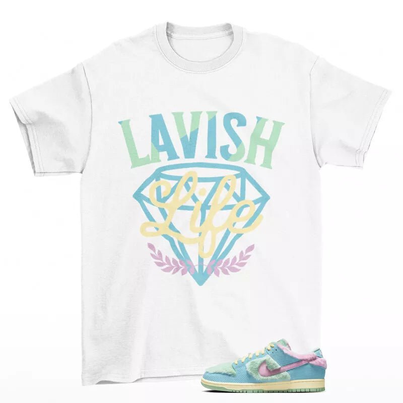 Lavish Sneaker Shirt White to Match SB Dunk Low Verdy Visty FN6040-400 T-Shirt, Sneaker Match Tee