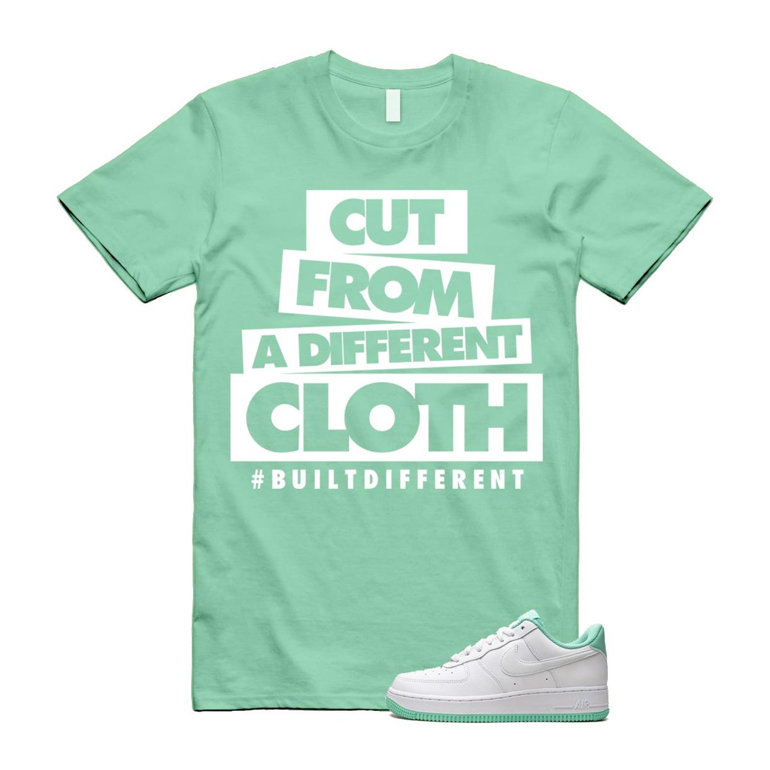 Air Force 1 Mint Foam Green Low White T Shirt Match CLOTH T-Shirt, Sneaker Match Tee