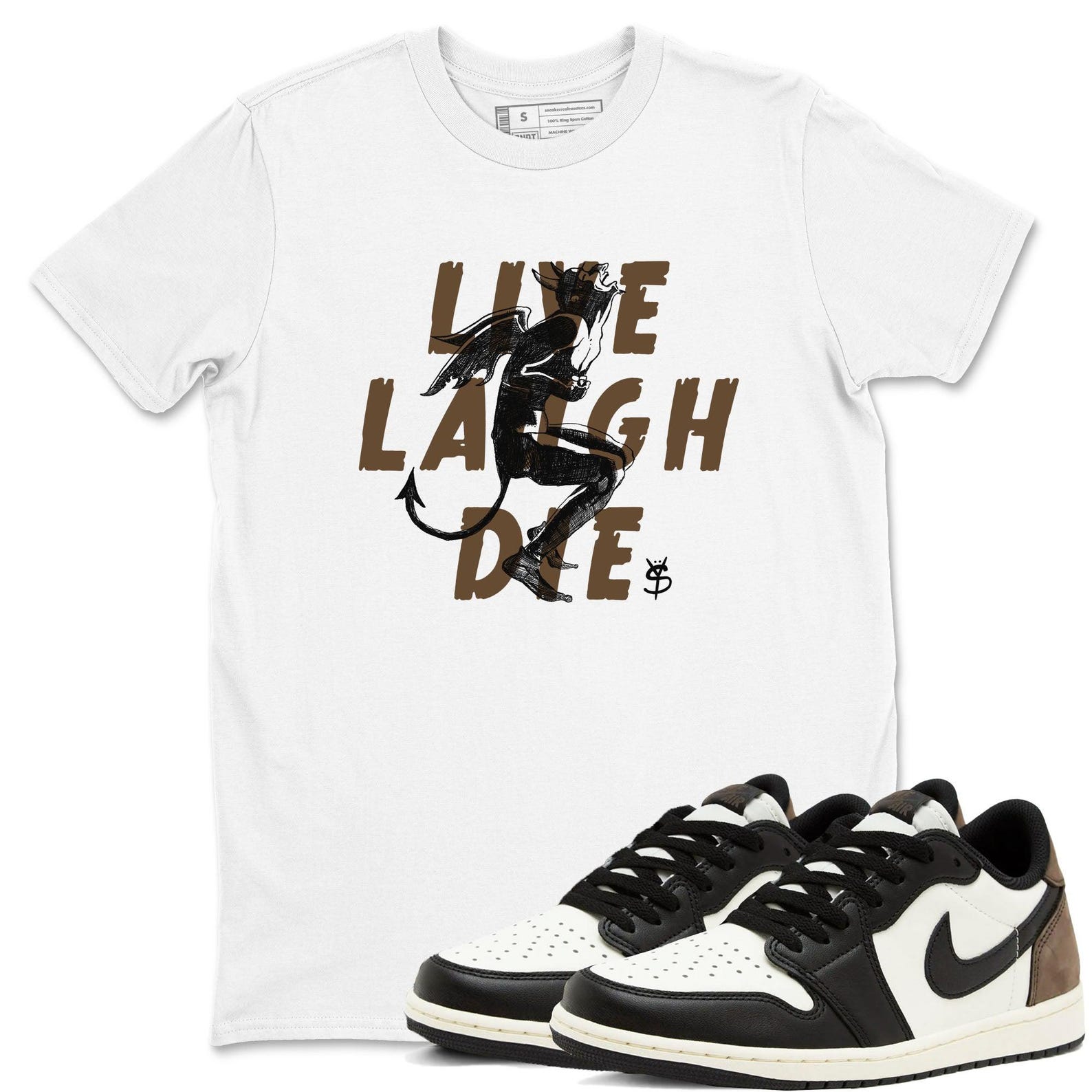 Laughing Devil Unisex T Shirts To Match Jordans 1s Mocha T-Shirt, Sneaker Match Tee