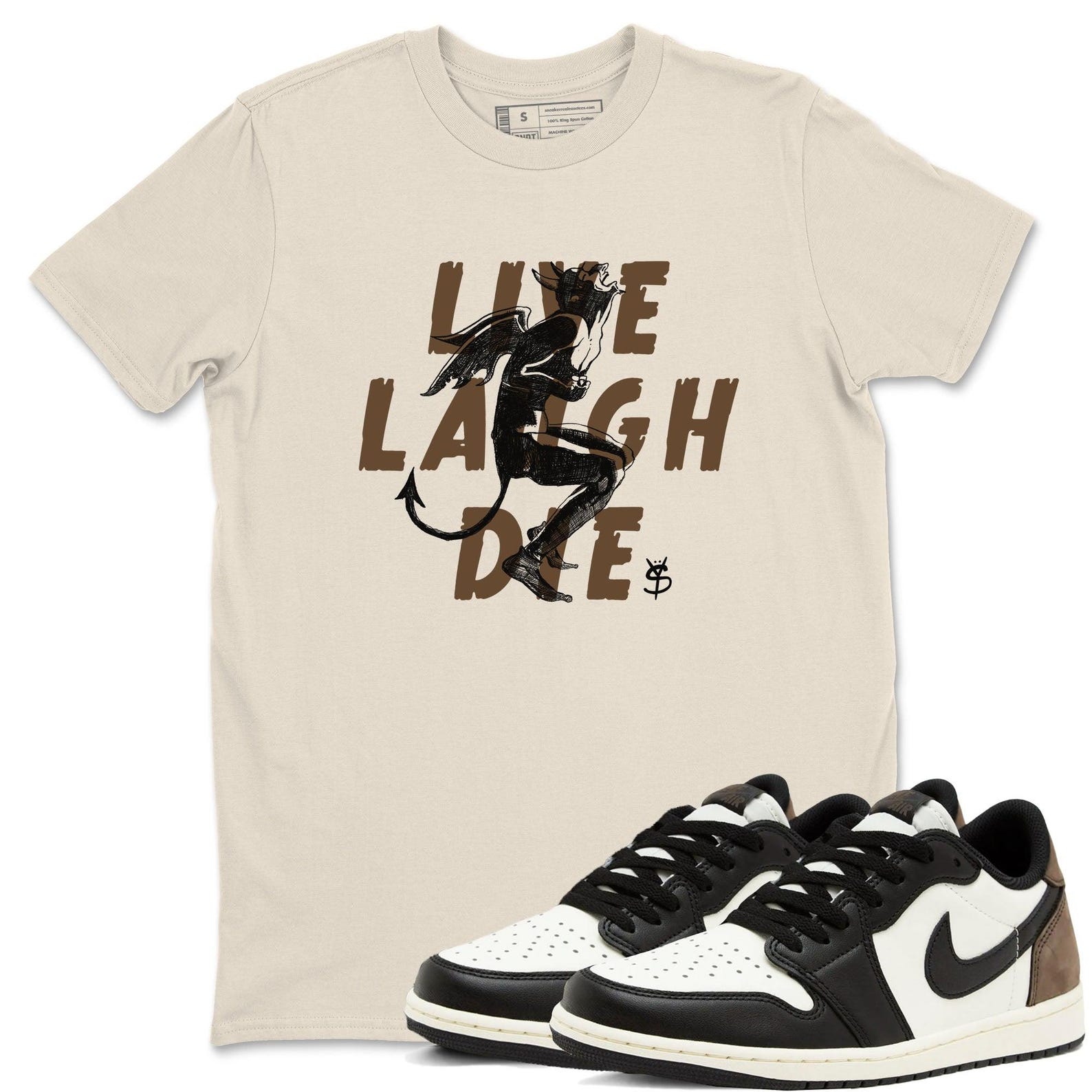 Laughing Devil Unisex T Shirts To Match Jordans 1s Mocha T-Shirt, Sneaker Match Tee