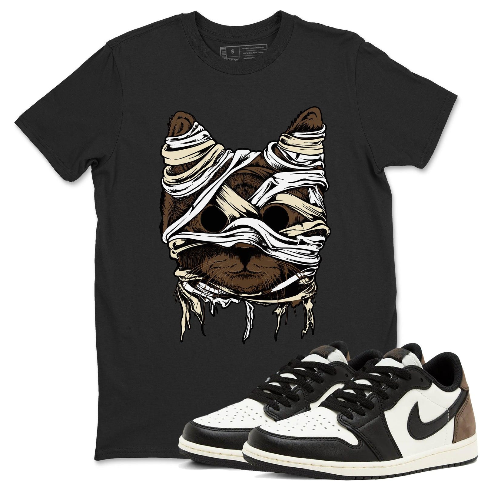 Cat Mummy Sneaker T Shirt Sneaker Shirts To Match Jordans AJ1 Mocha T-Shirt, Sneaker Match Tee