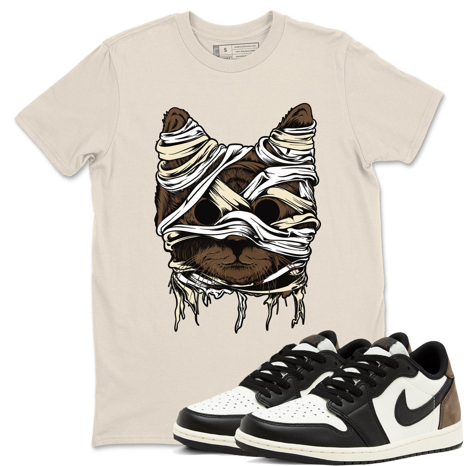 Cat Mummy Sneaker T Shirt Sneaker Shirts To Match Jordans AJ1 Mocha T-Shirt, Sneaker Match Tee