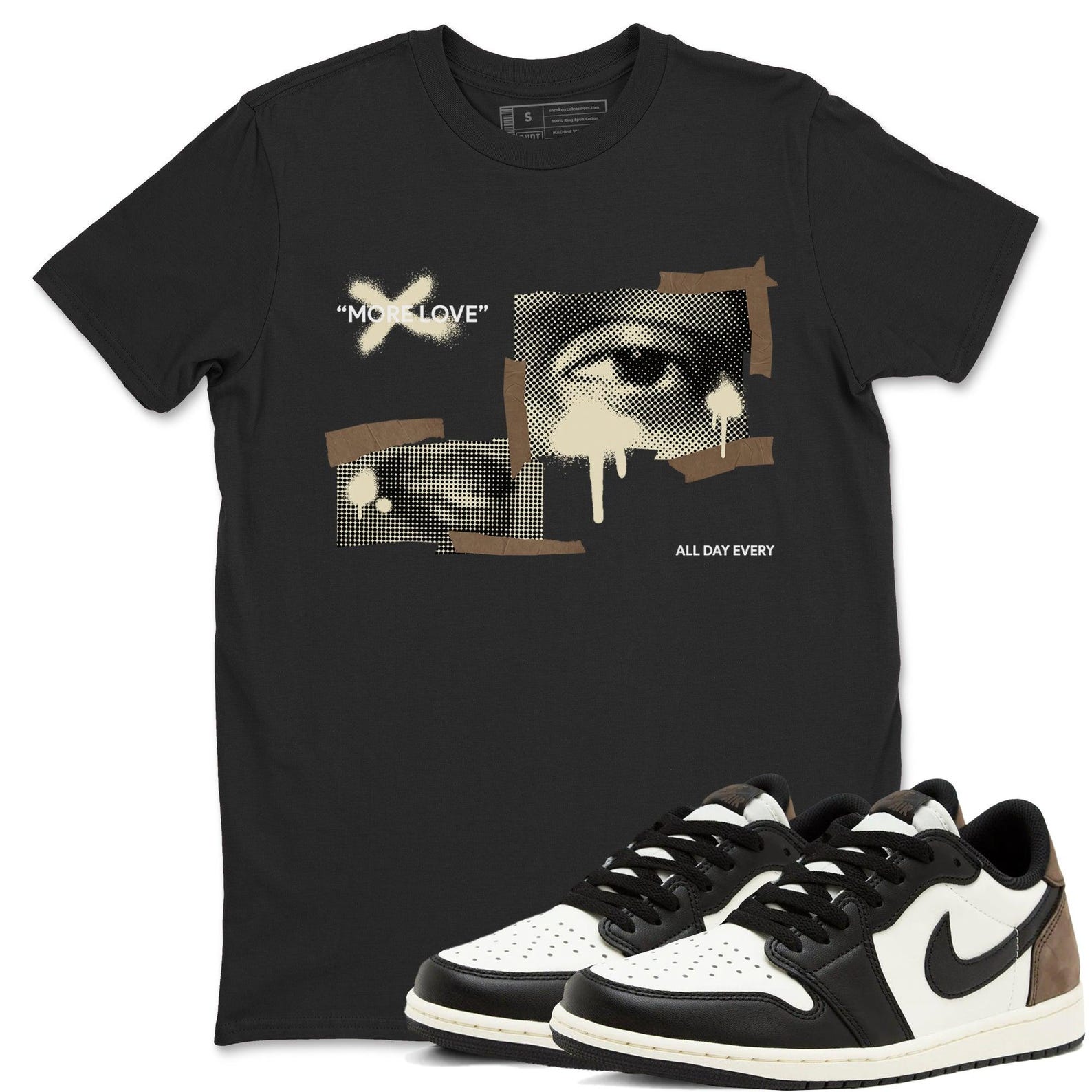 More Love T Shirts To Match Jordans Streetwear 1s Low Mocha T-Shirt, Sneaker Match Tee