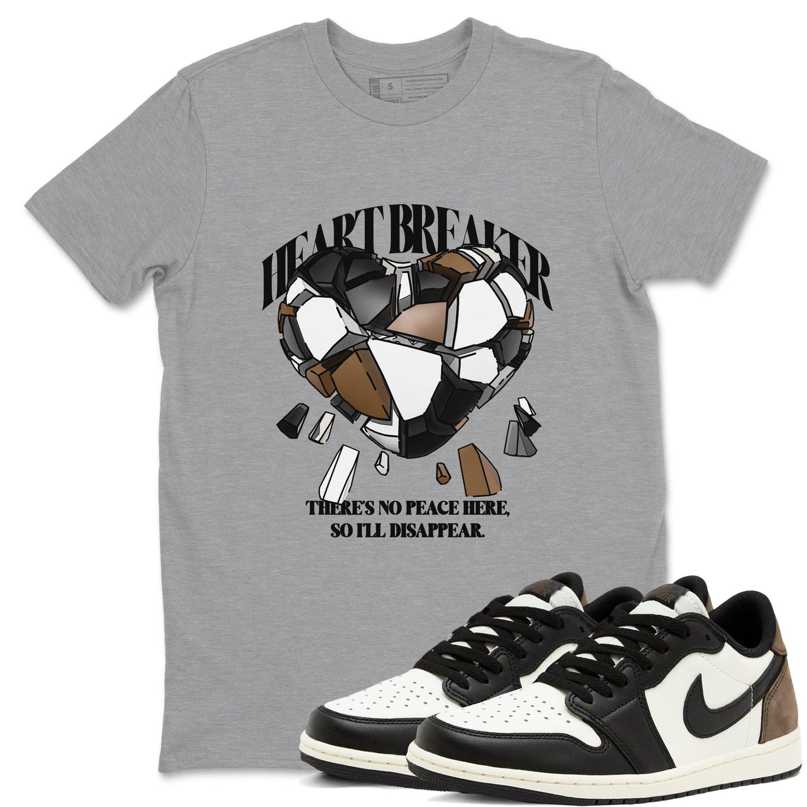 Heart Breaker T Shirts To Match Jordans Streetwear 1s Low Mocha T-Shirt, Sneaker Match Tee