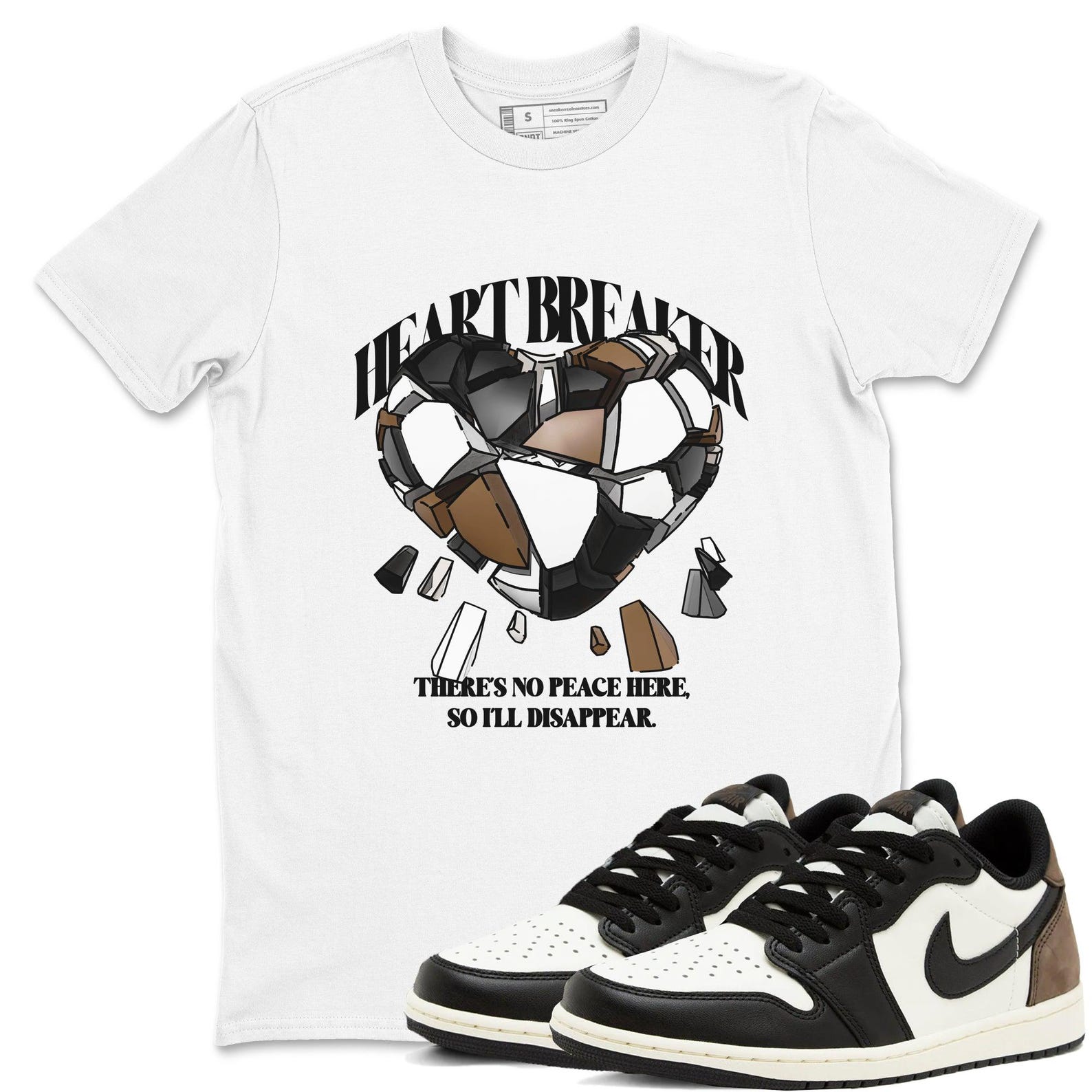 Heart Breaker T Shirts To Match Jordans Streetwear 1s Low Mocha T-Shirt, Sneaker Match Tee