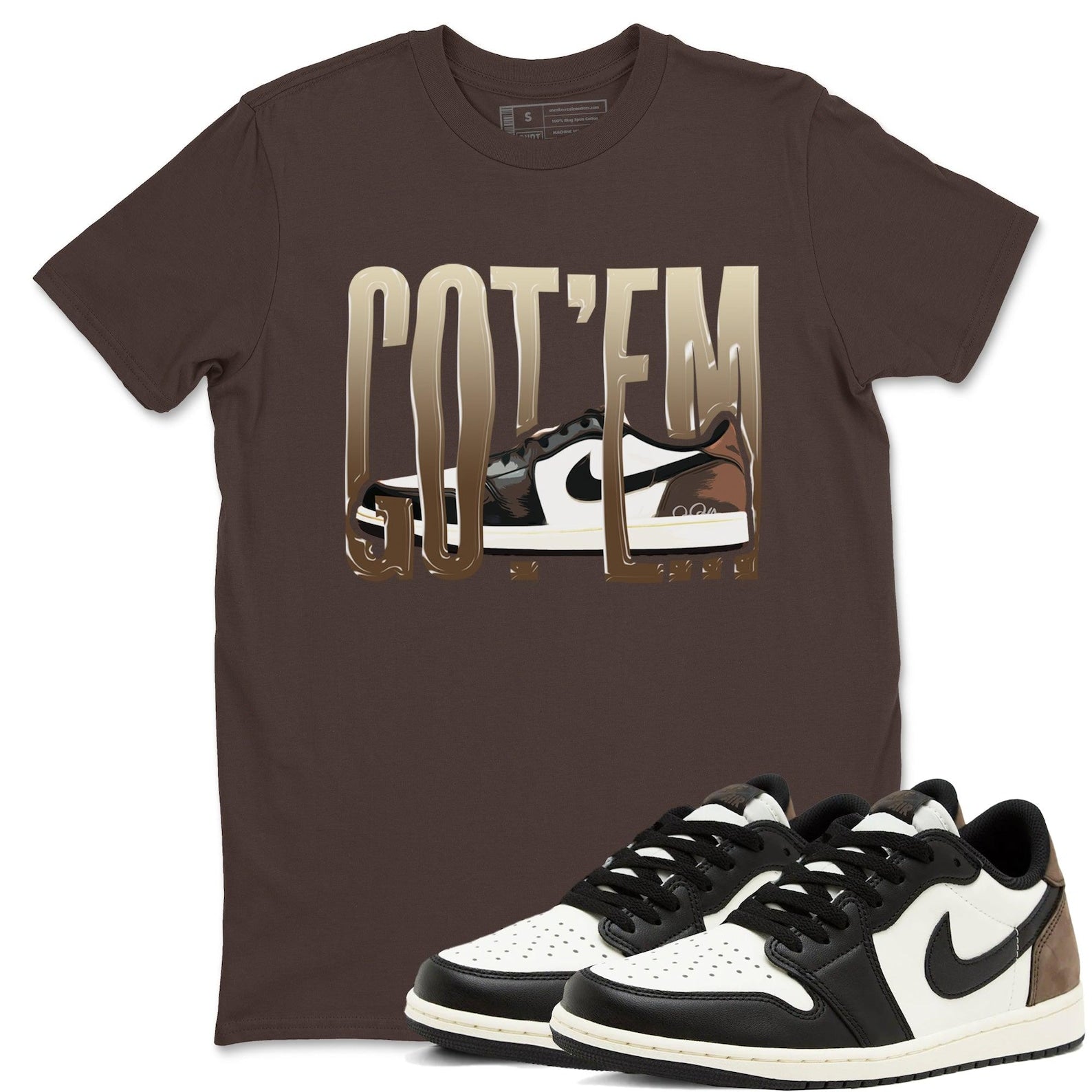 Wiggling Gotem T Shirts To Match Jordans Streetwear 1s Low Mocha T-Shirt, Sneaker Match Tee