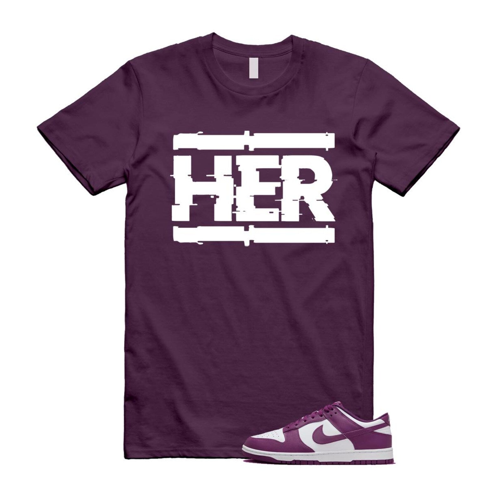 Dunk Viotech White Low Purple T Shirt Match HER T-Shirt, Sneaker Match Tee
