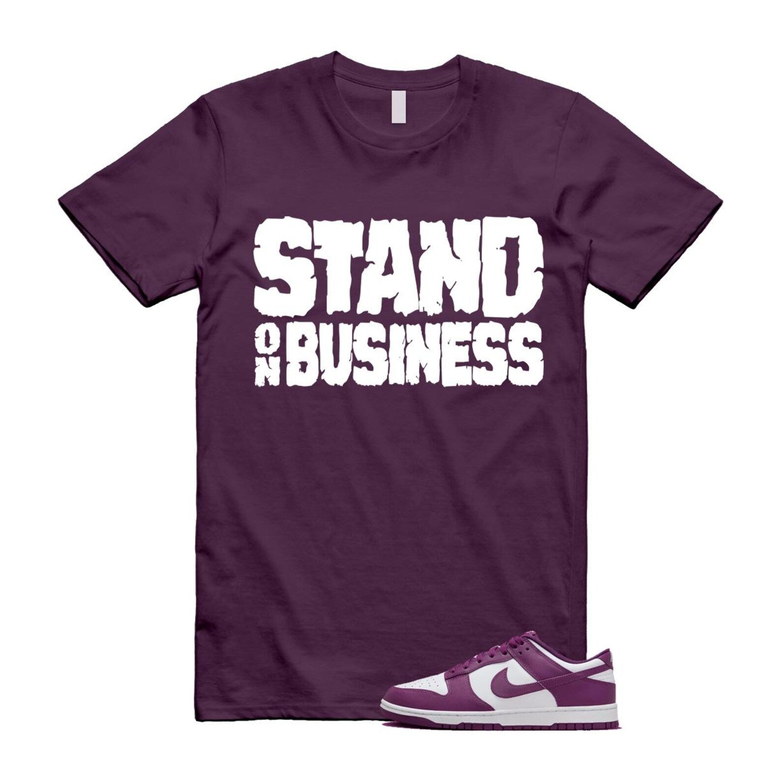 Dunk Viotech White Low Purple T Shirt Match Stand On Business T-Shirt, Sneaker Match Tee
