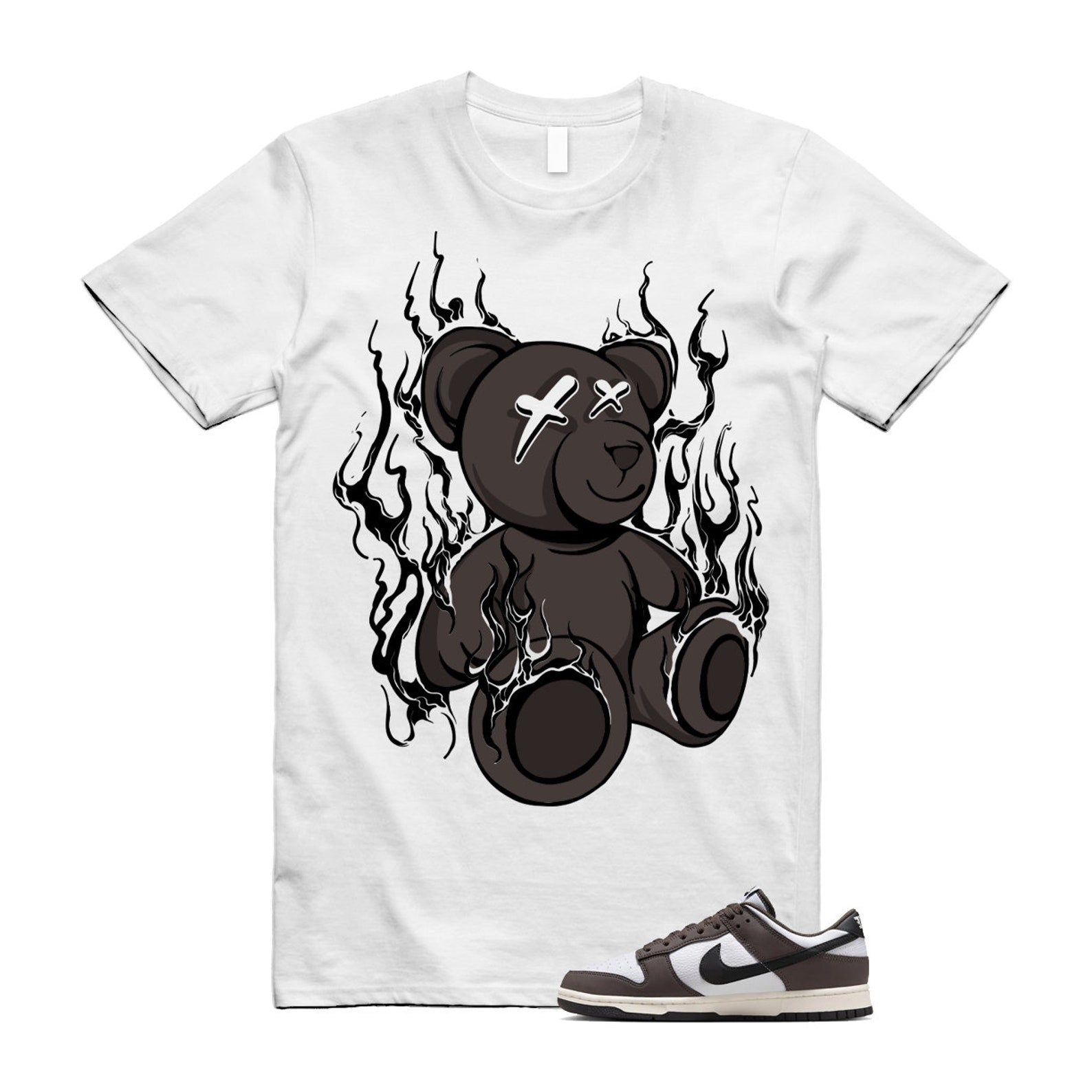 Dunk Baroque Brown White Sail Black Low T Shirt Match LIT T-Shirt, Sneaker Match Tee