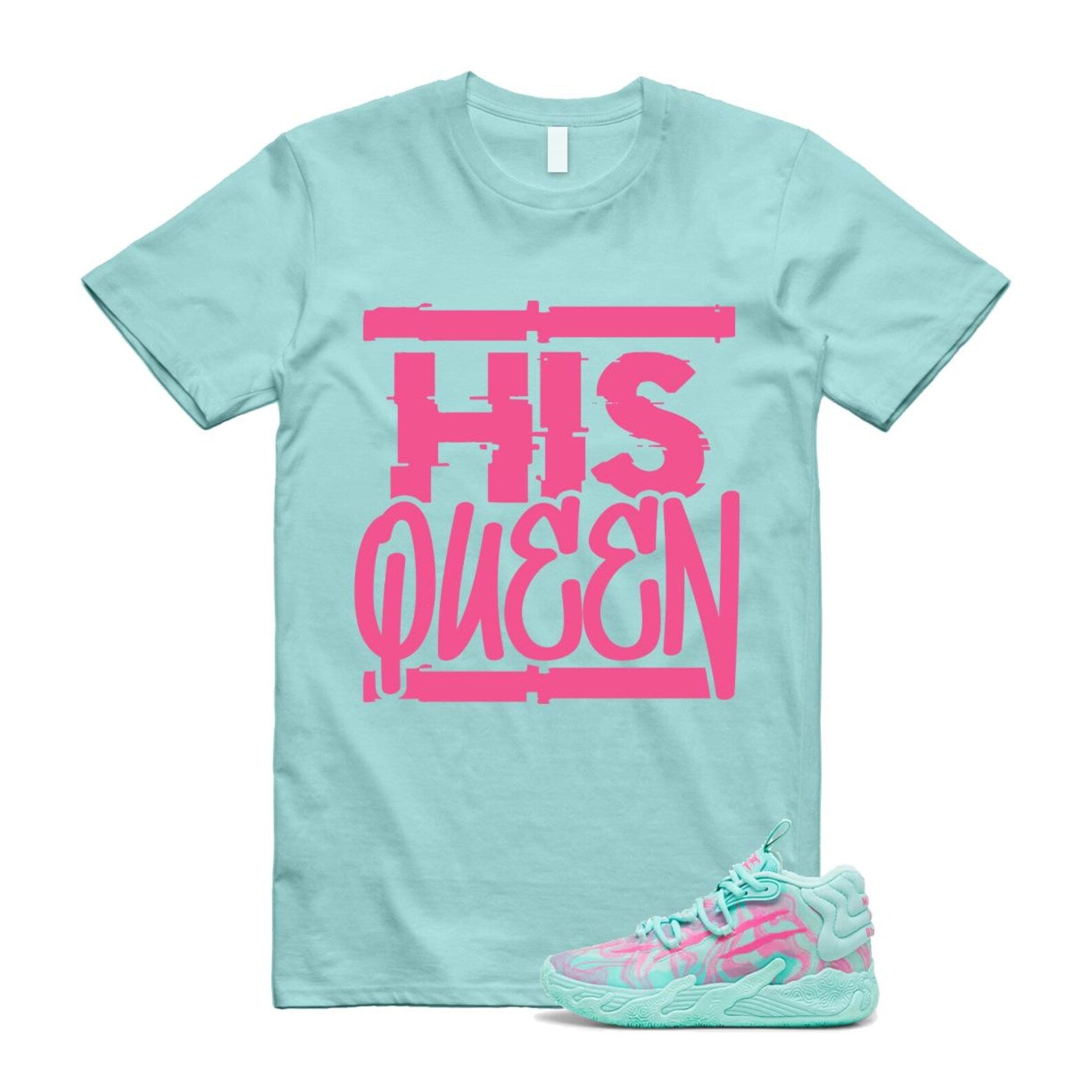 Miami LaMelo Ball MB.03 Teal Pink T Shirt Match HQ T-Shirt, Sneaker Match Tee