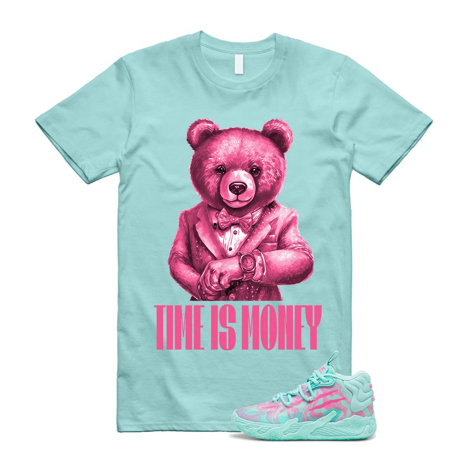 Miami LaMelo Ball MB.03 Teal Pink T Shirt Match TIM T-Shirt, Sneaker Match Tee