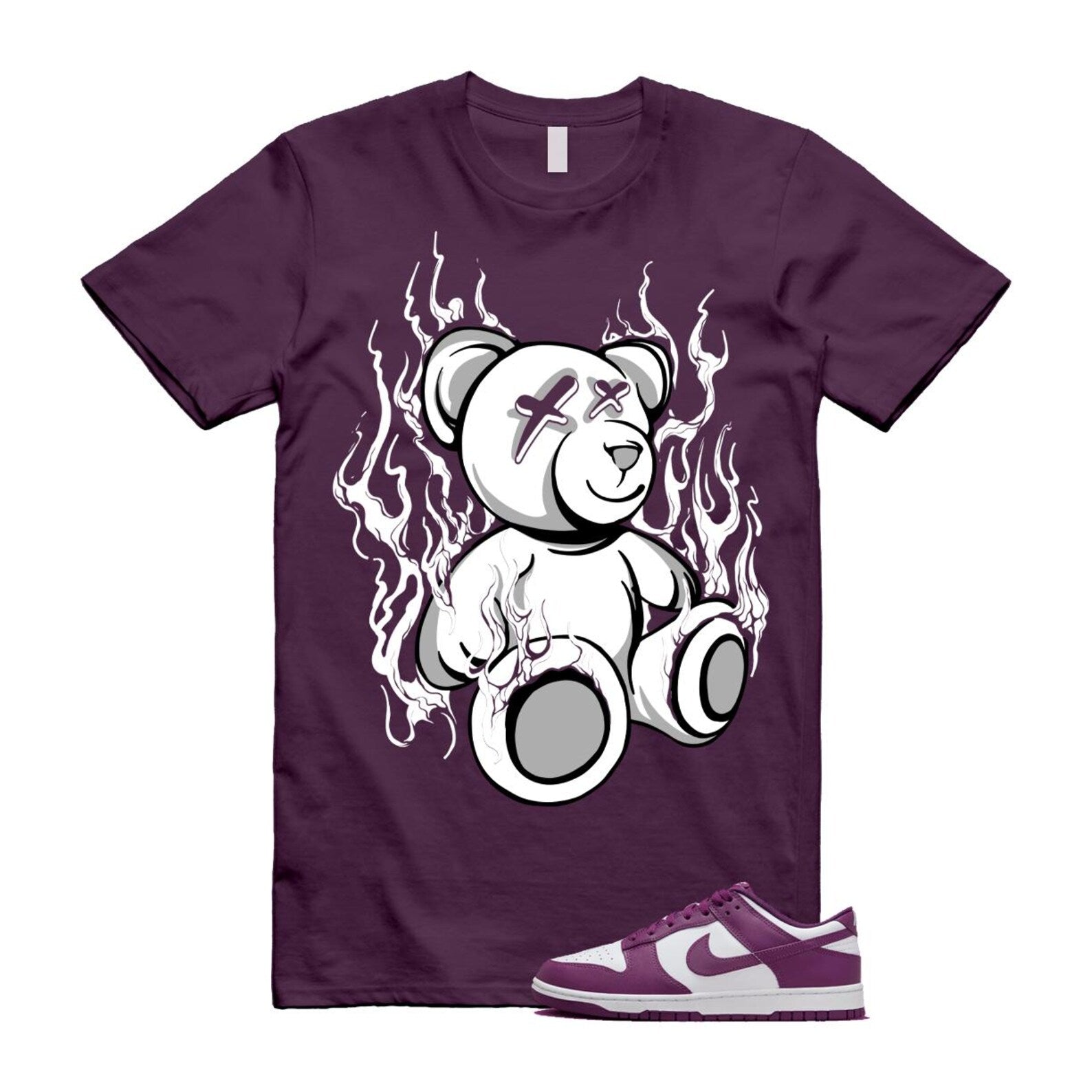Dunk Viotech White Low Purple T Shirt Match LIT T-Shirt, Sneaker Match Tee