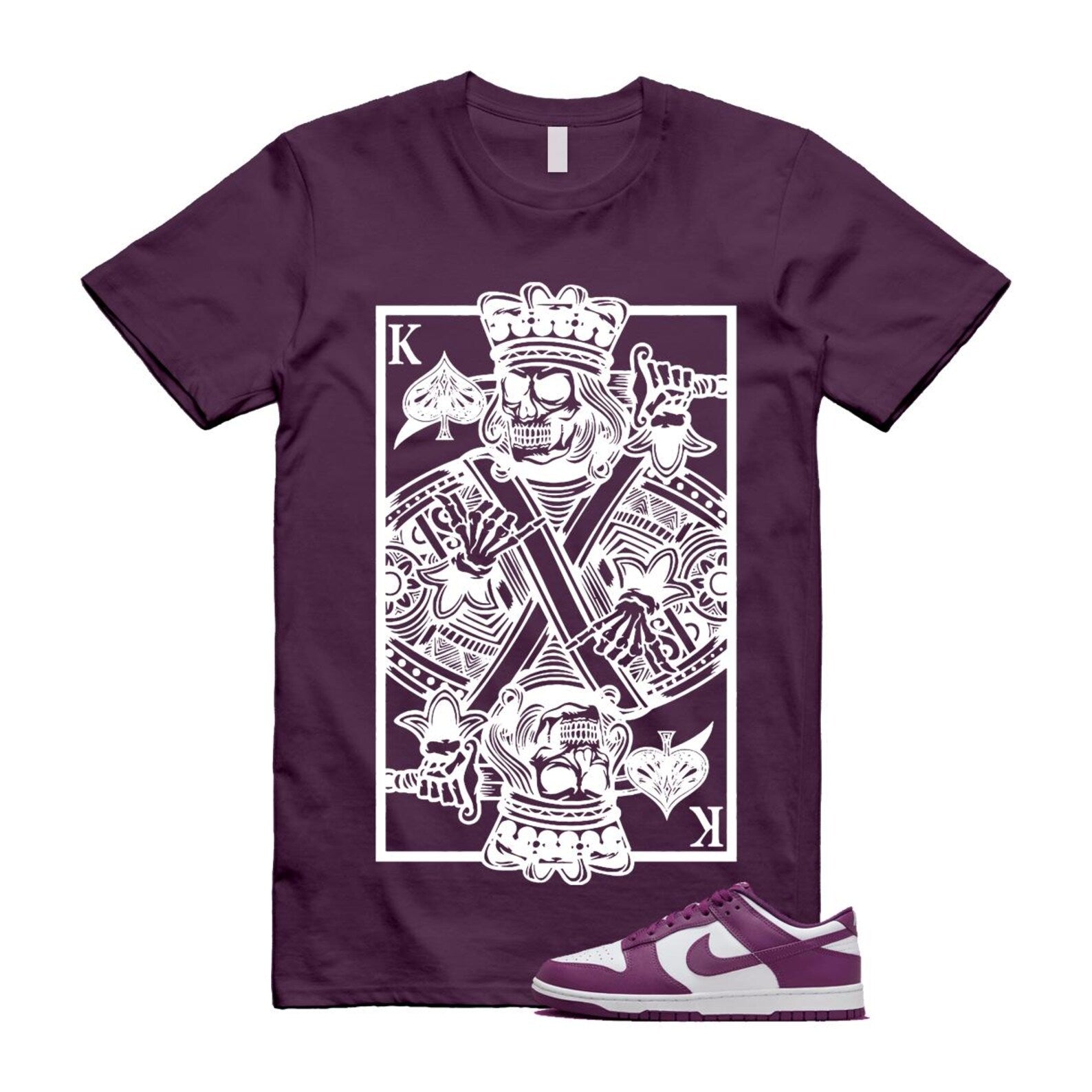 Dunk Viotech White Low Purple T Shirt Match KC T-Shirt, Sneaker Match Tee