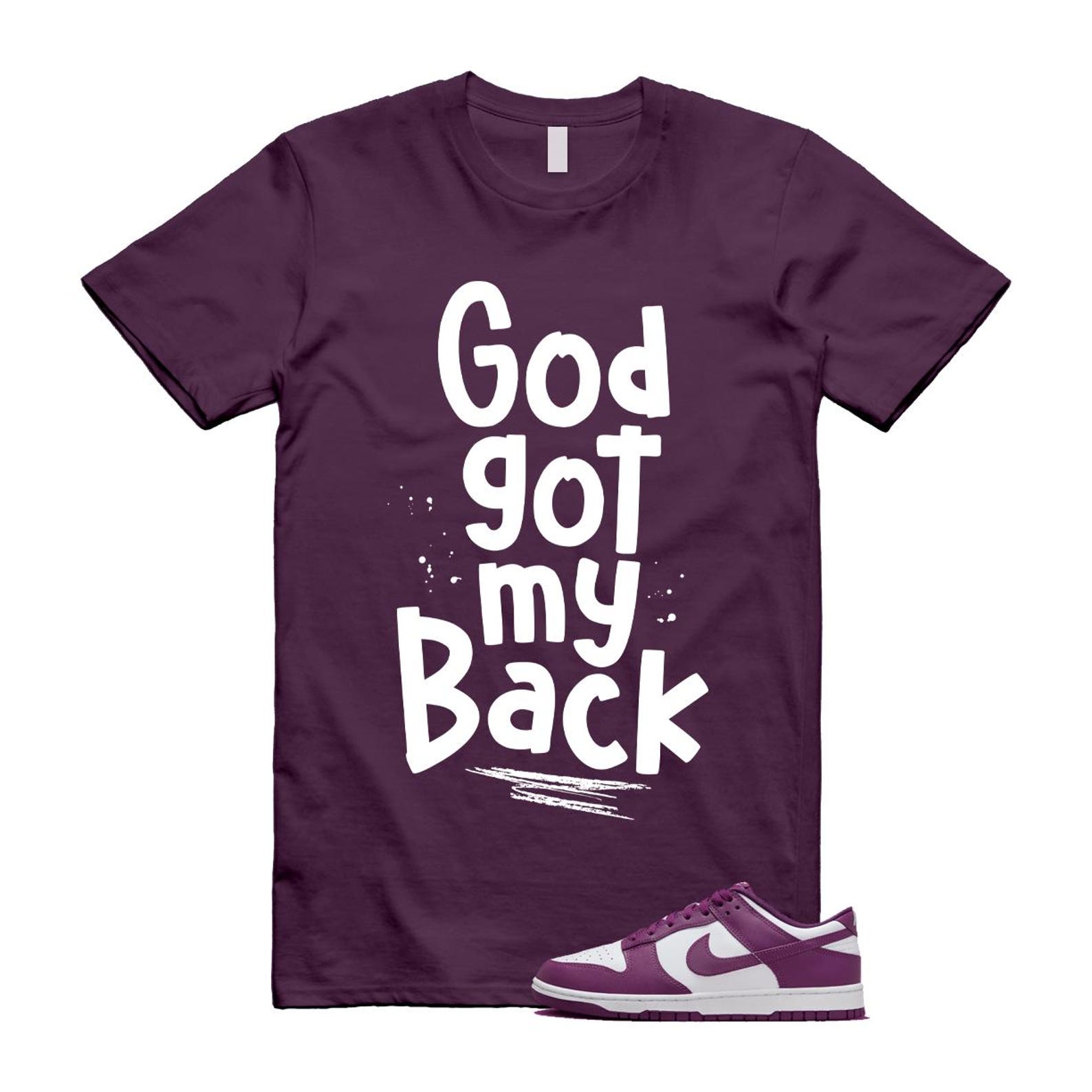Dunk Viotech White Low Purple T Shirt Match GOD T-Shirt, Sneaker Match Tee
