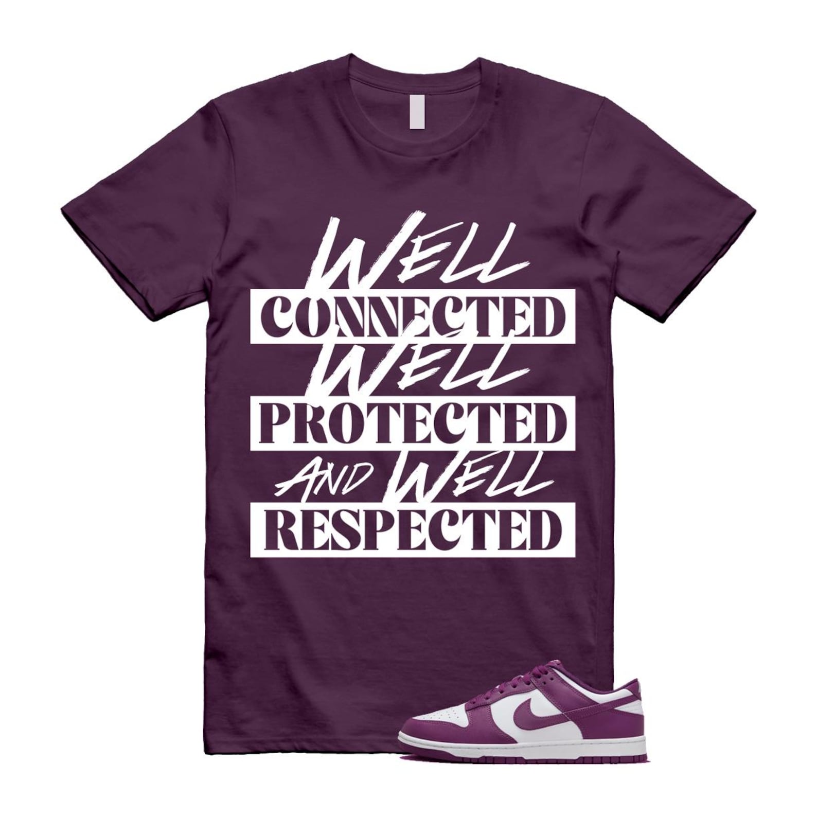 Dunk Viotech White Low Purple T Shirt Match WELL T-Shirt, Sneaker Match Tee