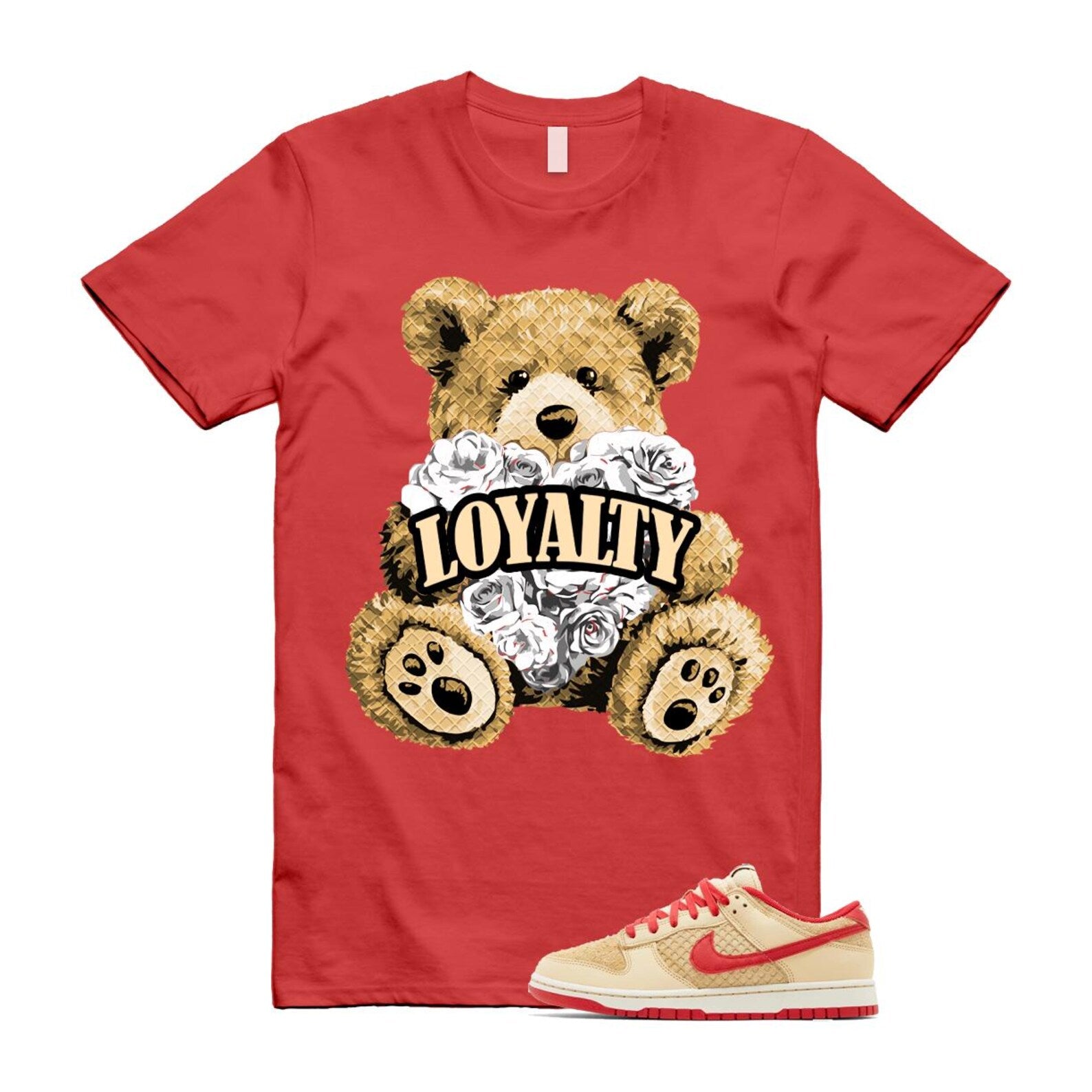 Dunk Strawberry Waffle Pale Vanilla University Red Sail Wheat Low Retro SE T Shirt Match LYLTY T-Shirt, Sneaker Match Tee