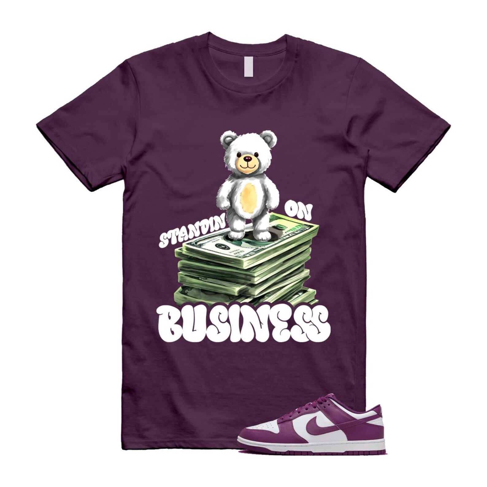 Dunk Viotech White Low Purple T Shirt Match SB2 T-Shirt, Sneaker Match Tee