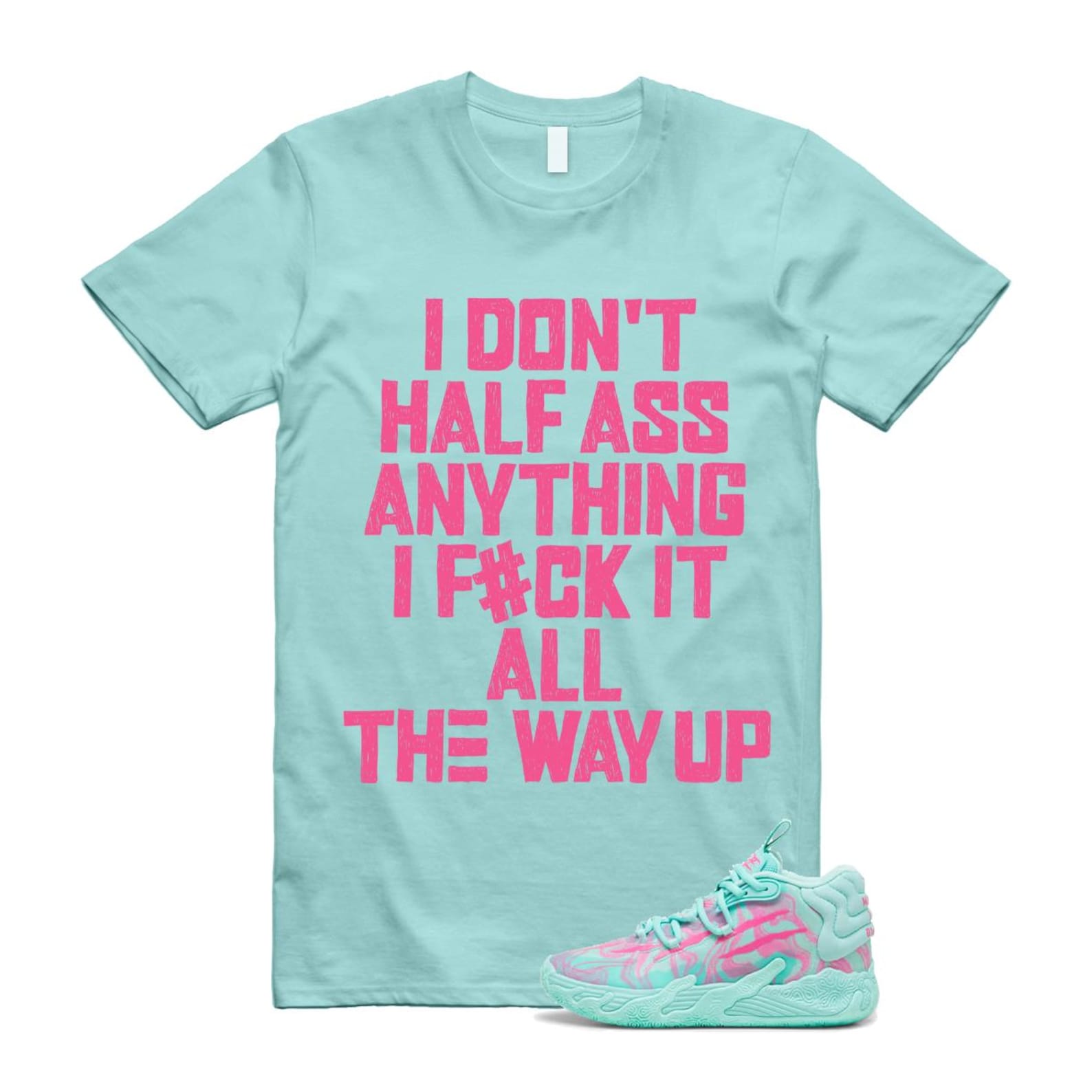 Miami LaMelo Ball MB.03 Teal Pink T Shirt Match HALF T-Shirt, Sneaker Match Tee