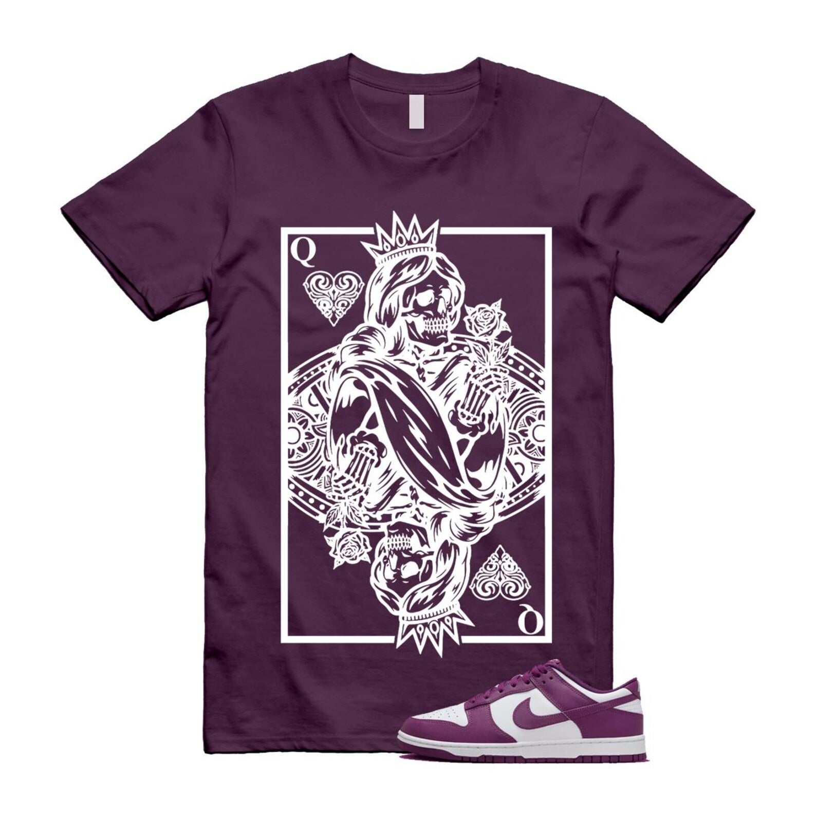Dunk Viotech White Low Purple T Shirt Match QC T-Shirt, Sneaker Match Tee