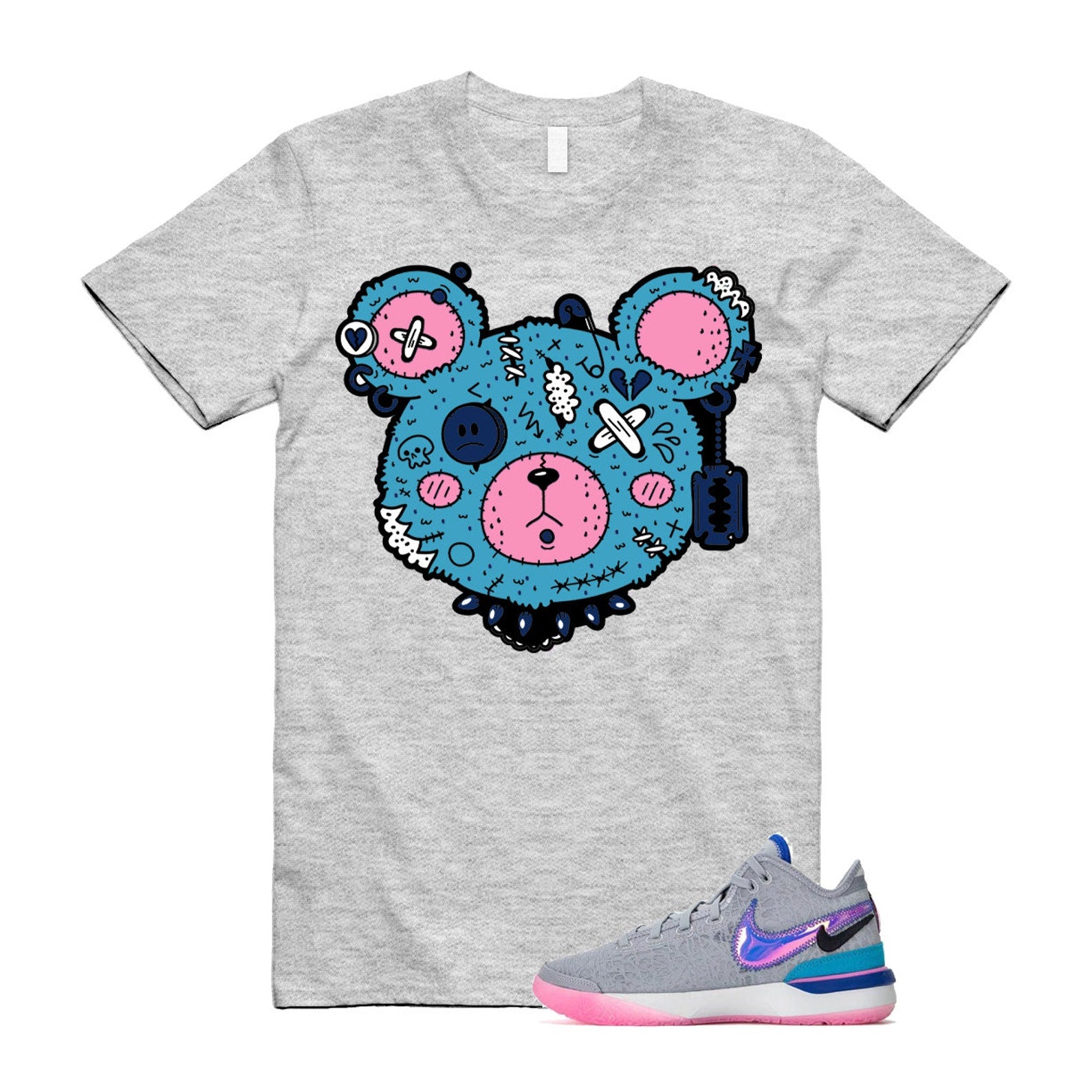 GB T Shirt to match N Zoom LeBron NXXT Gen Wolf Grey Pink Spell Hyper Royal T-Shirt, Sneaker Match Tee