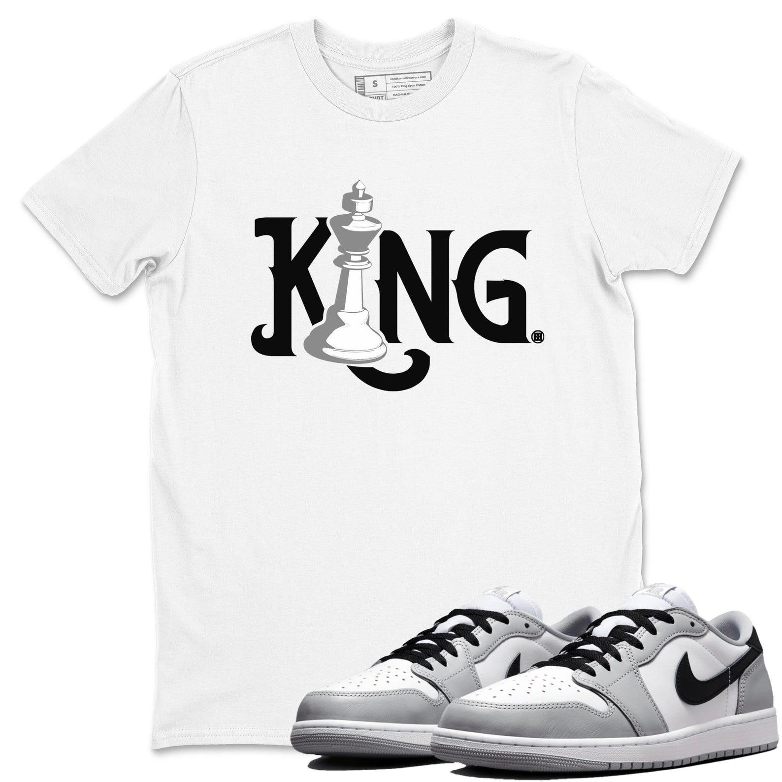 Chess King Sneaker T Shirts To Match Jordans 1 Wolf Grey T-Shirt, Sneaker Match Tee