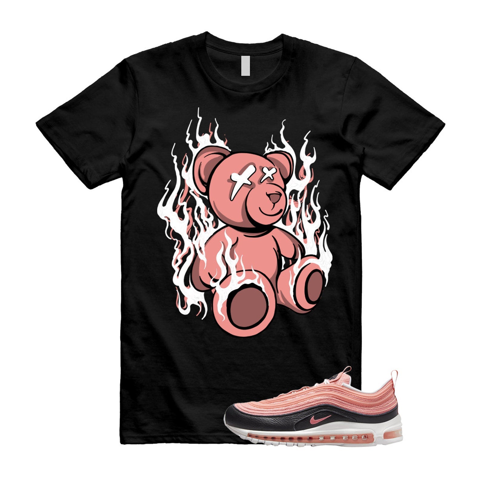 LIT T Shirt to match Air Max 97 Pink Black 95 90 Salmon Salt Coral Madder Root 1 T-Shirt, Sneaker Match Tee