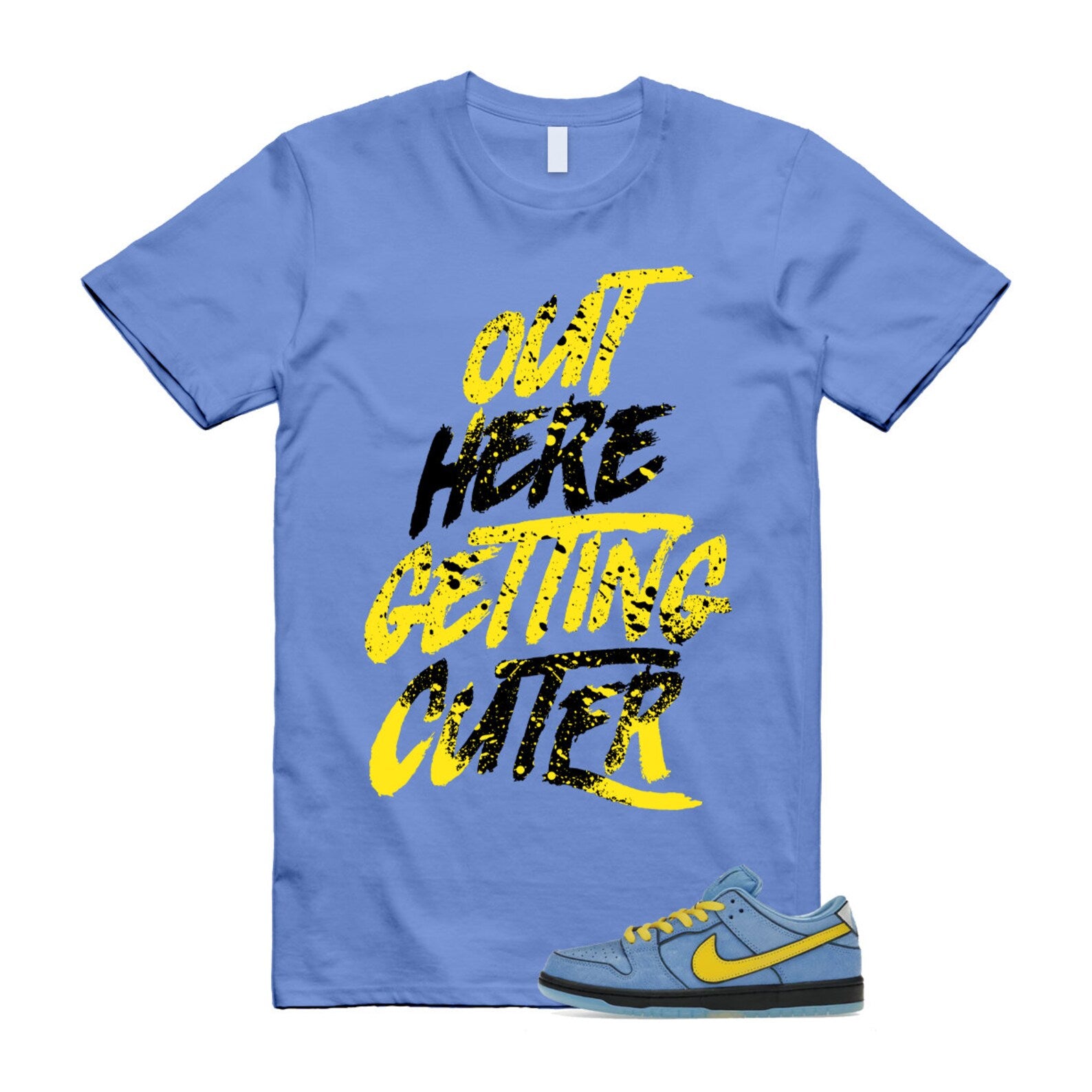 Dunk Bubbles The Power Girls Blue Chill Deep Royal Active Pink Yellow Black T Shirt Match CUTER T-Shirt, Sneaker Match Tee