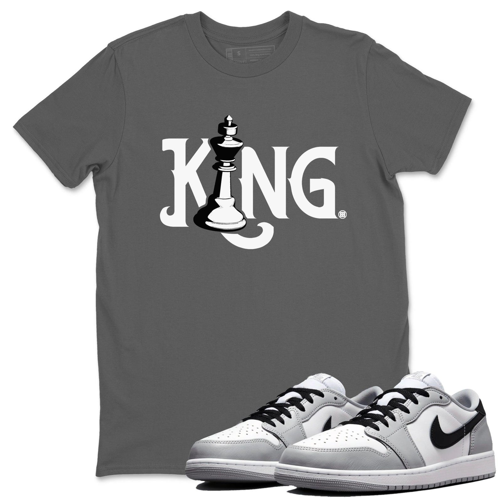 Chess King Sneaker T Shirts To Match Jordans 1 Wolf Grey T-Shirt, Sneaker Match Tee