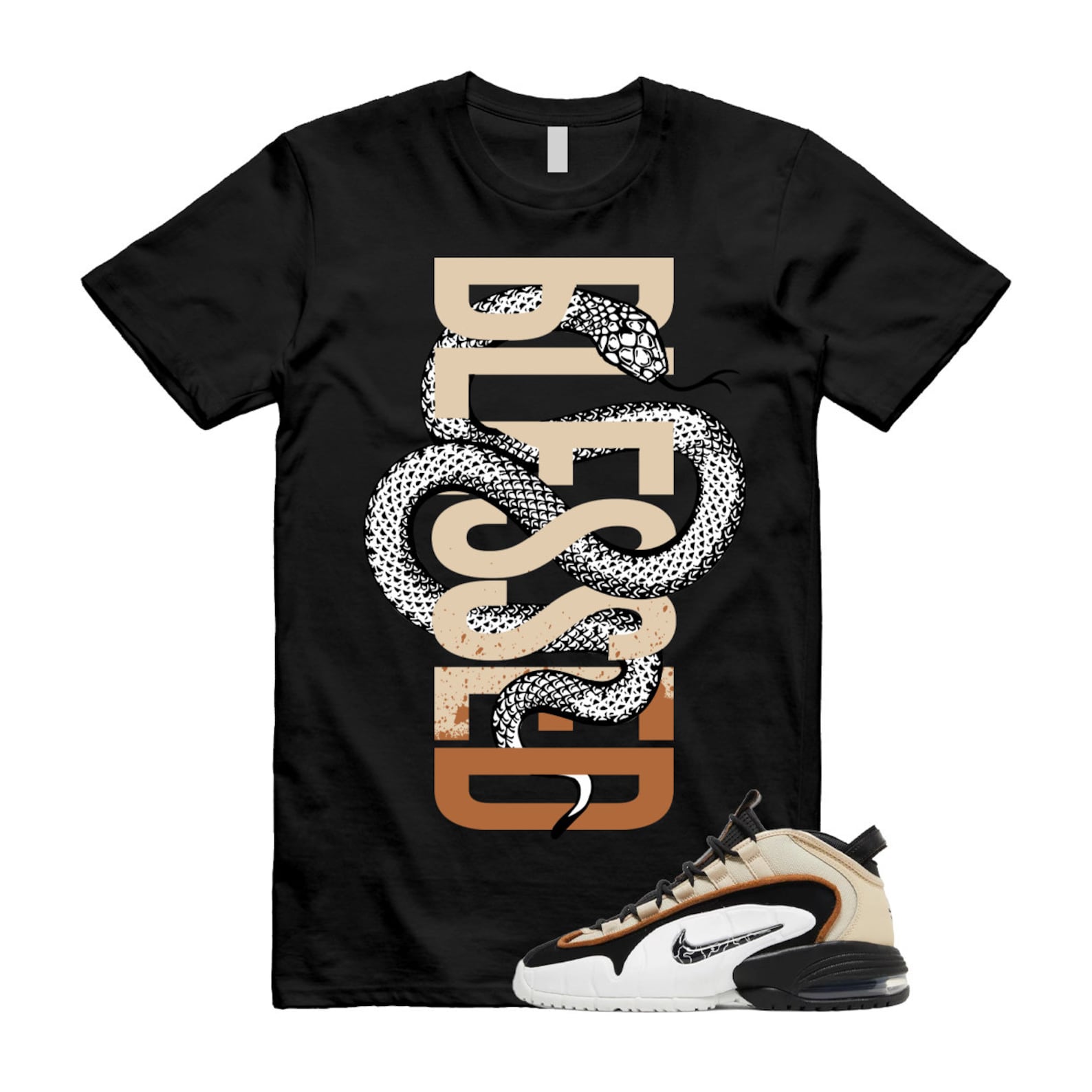 SNAKEBLS T Shirt to match Air Max Penny 1 Rattan Tan Summit White Ale Brown VaporMax Plus T-Shirt, Sneaker Match Tee