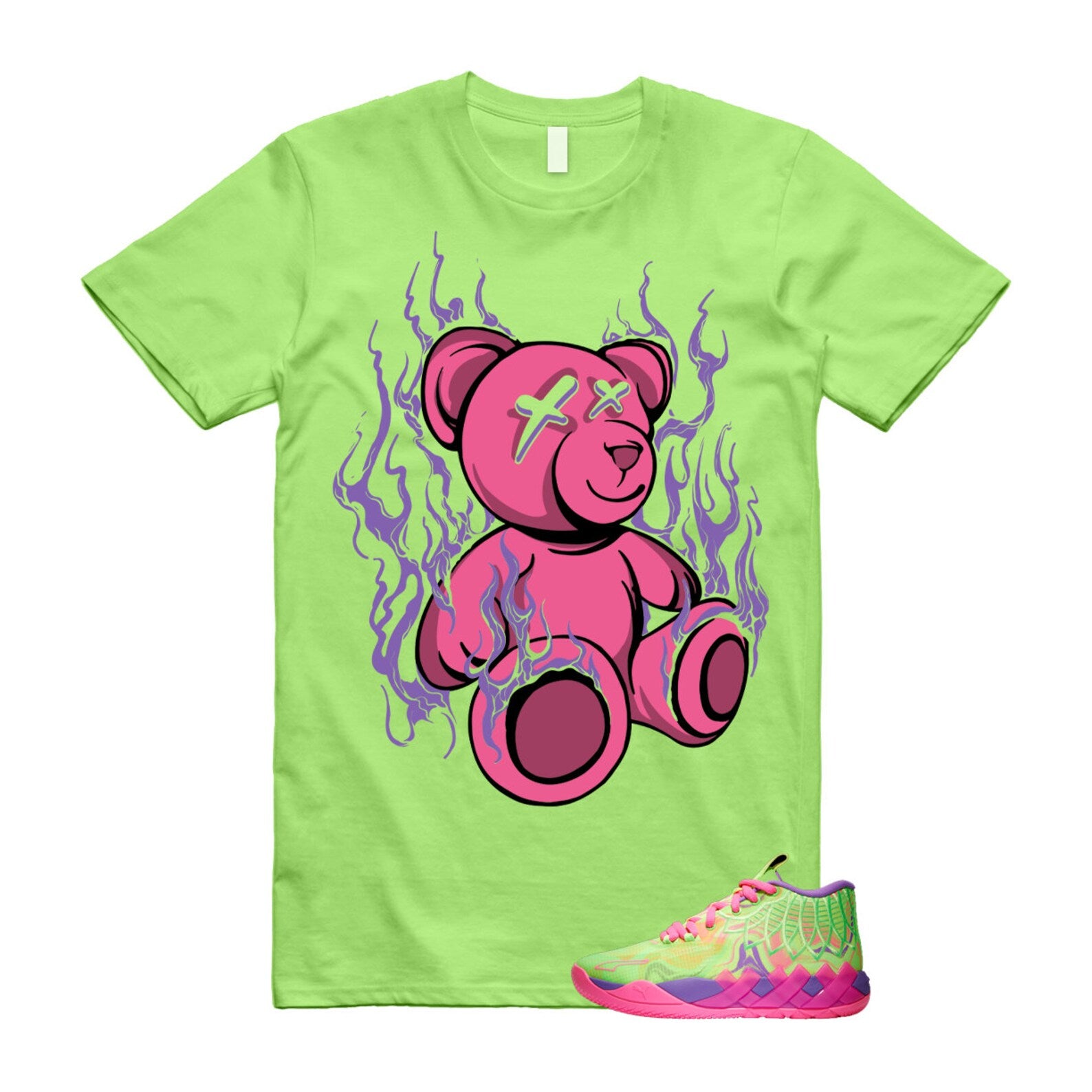 Inverse Toxic LaMelo Ball MB.01 Purple Glimmer Knockout Pink Green Gecko T Shirt Match LIT T-Shirt, Sneaker Match Tee