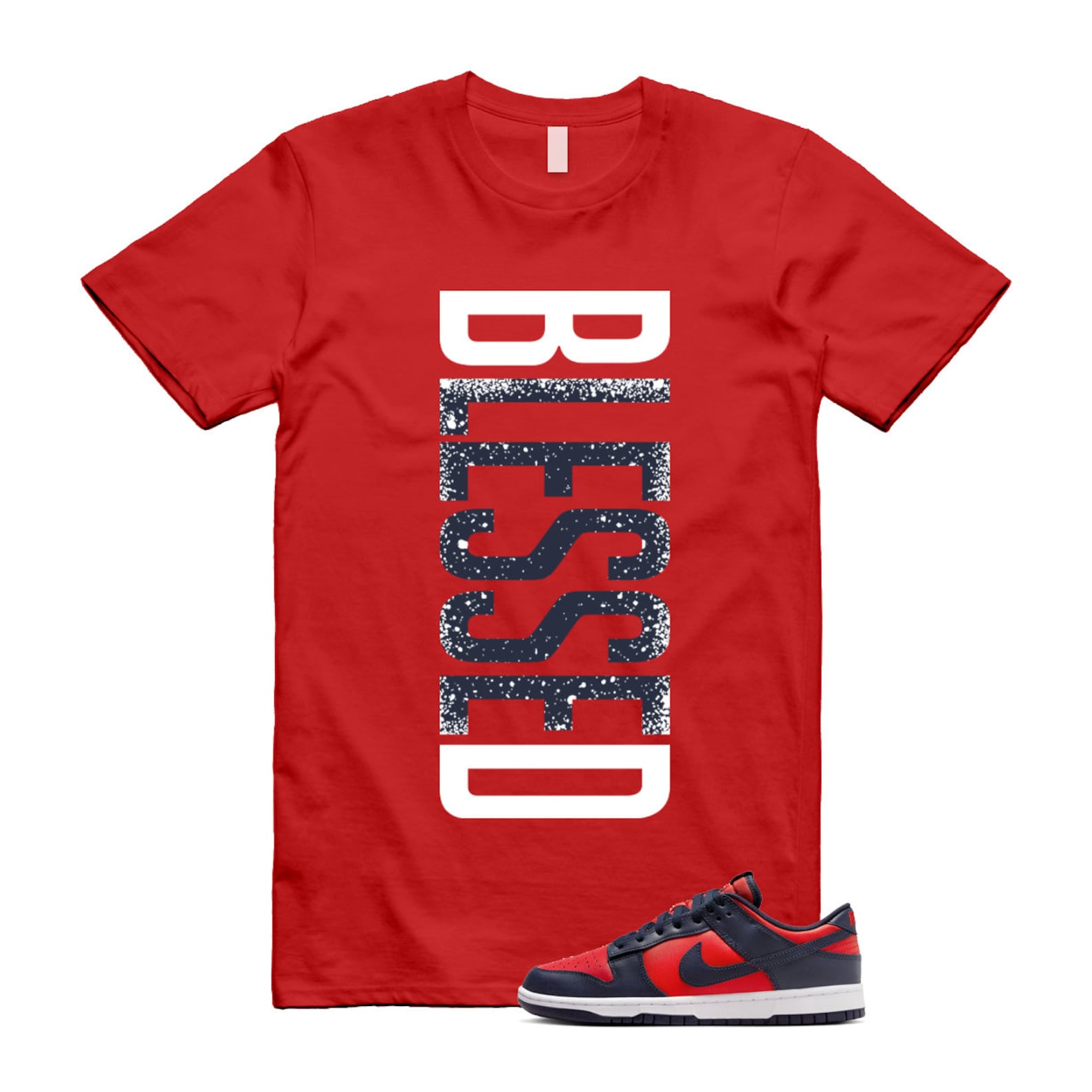 Dunk University Red Obsidian White Low Retro SE COJP T Shirt Match VERTBLS T-Shirt, Sneaker Match Tee