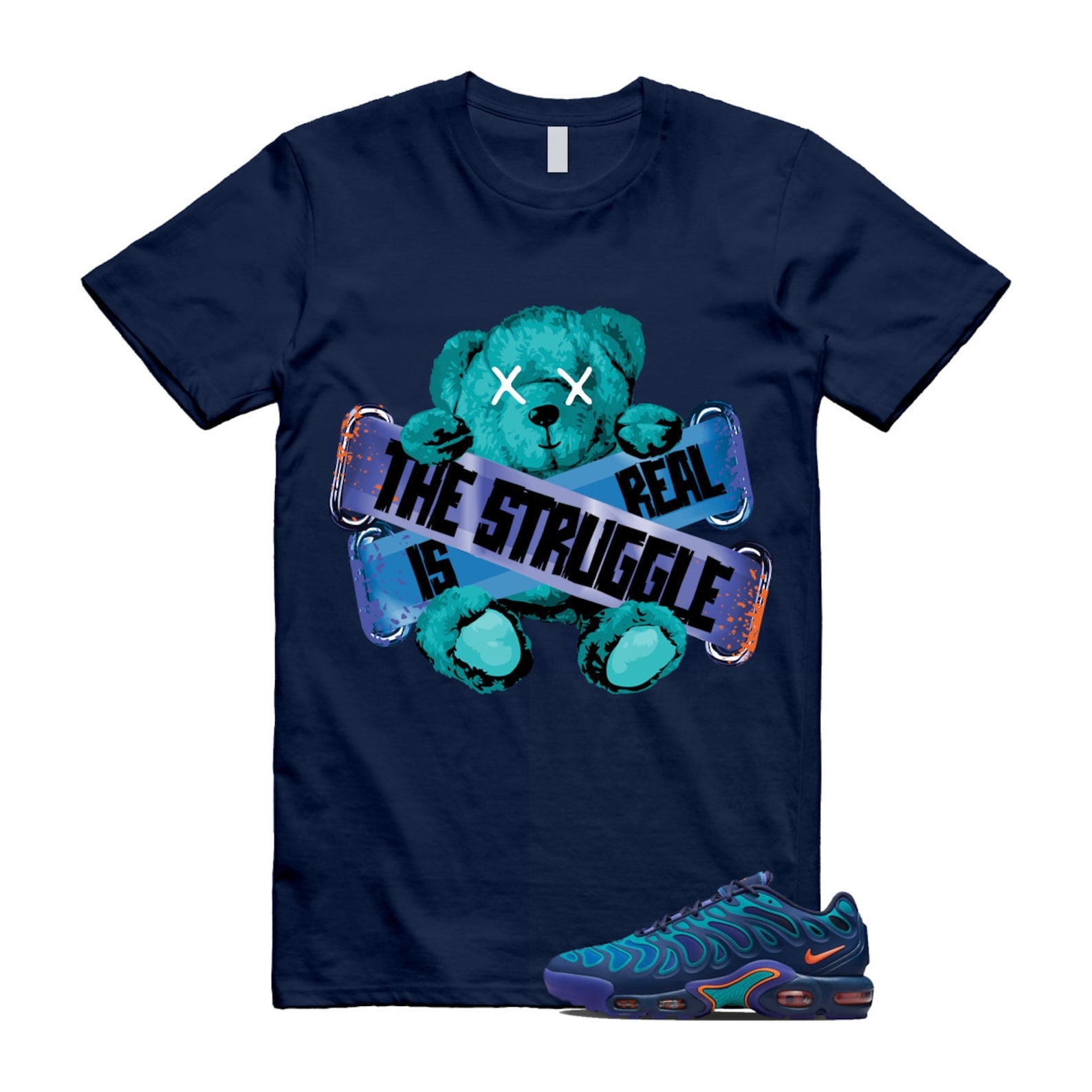 Air Max Plus Drift Midnight Navy Shirt to Match The Struggle Is Real FD4290-400 Match Sneaker Tee