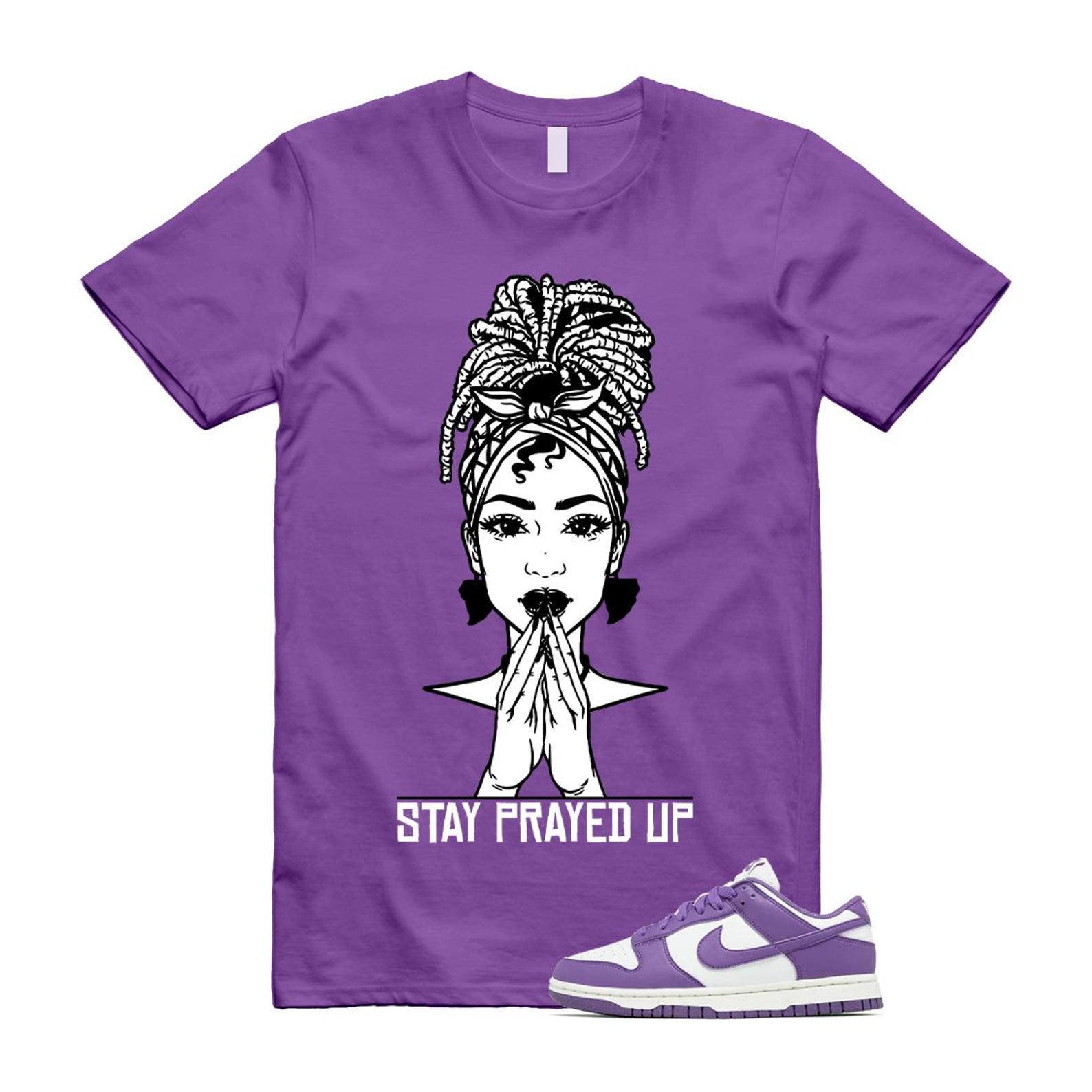 Dunk Black Raspberry Low Next Nature Summit White Sail T Shirt Match PRAY T-Shirt, Sneaker Match Tee