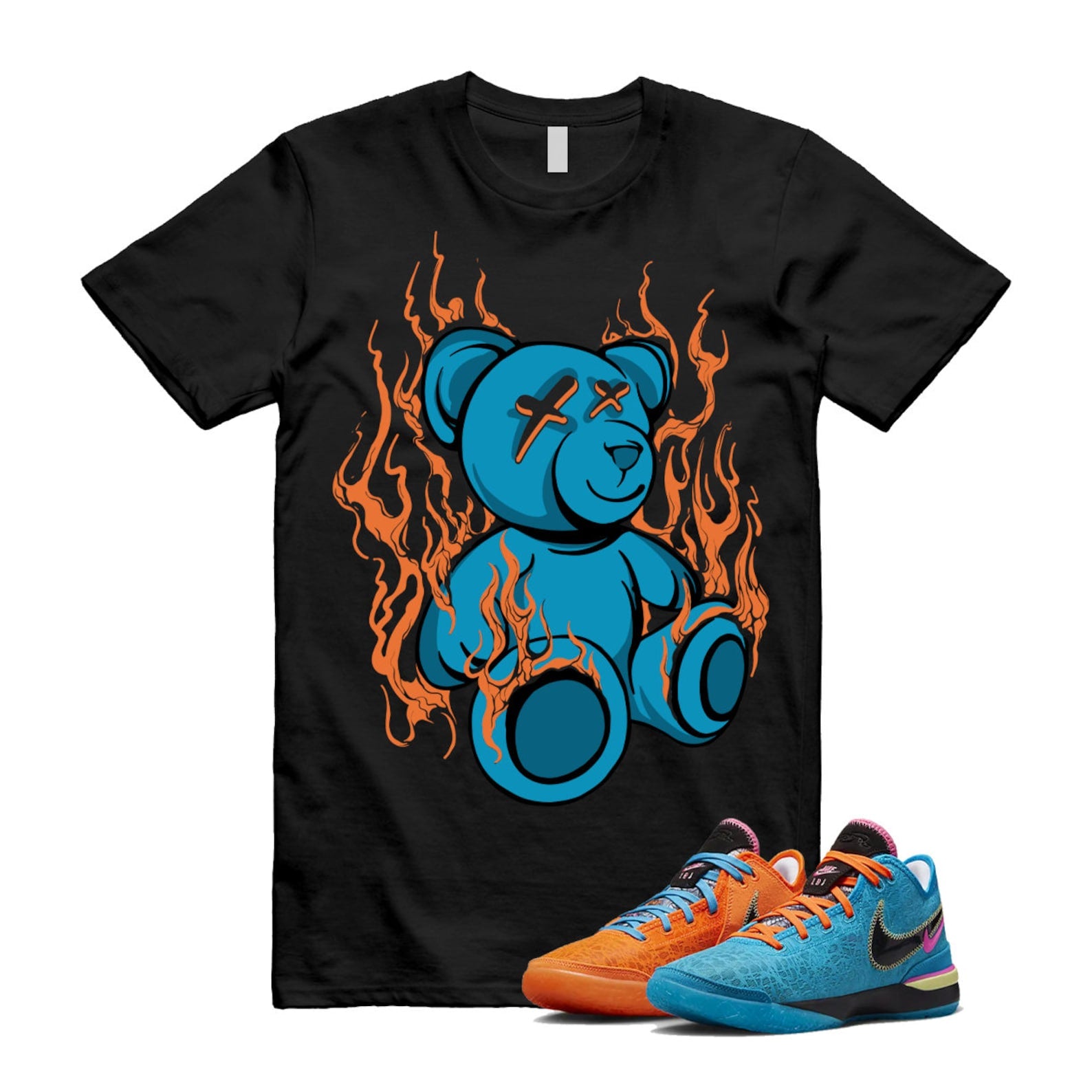 LIT T Shirt to match N Zoom LeBron NXXT Gen I Promise Multi Color Blue Orange T-Shirt, Sneaker Match Tee