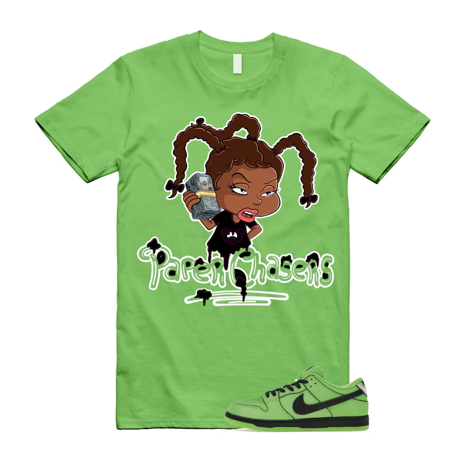 Dunk Buttercup The Power Girls Mean Green Lotus Pink Black T Shirt Match PC T-Shirt, Sneaker Match Tee