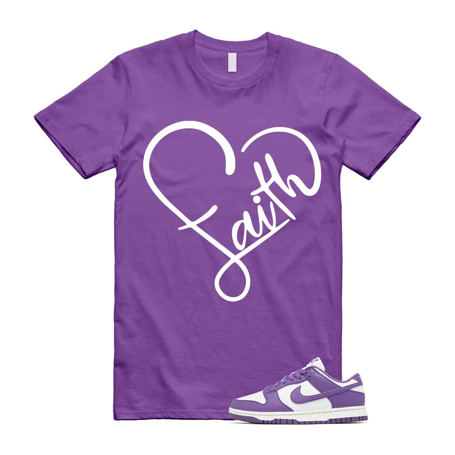 Dunk Black Raspberry Low Next Nature Summit White Sail T Shirt Match FAITH T-Shirt, Sneaker Match Tee