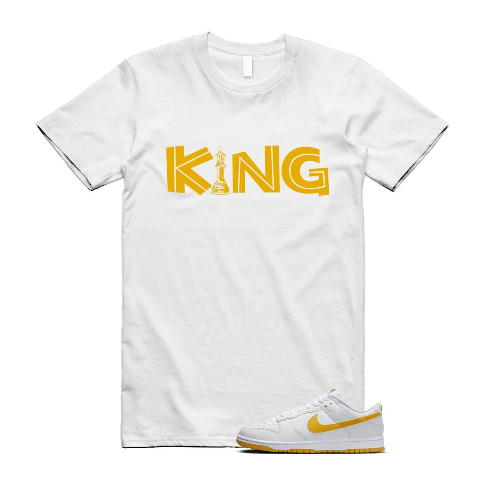 Dunk White University Gold Low T Shirt Match KING T-Shirt, Sneaker Match Tee