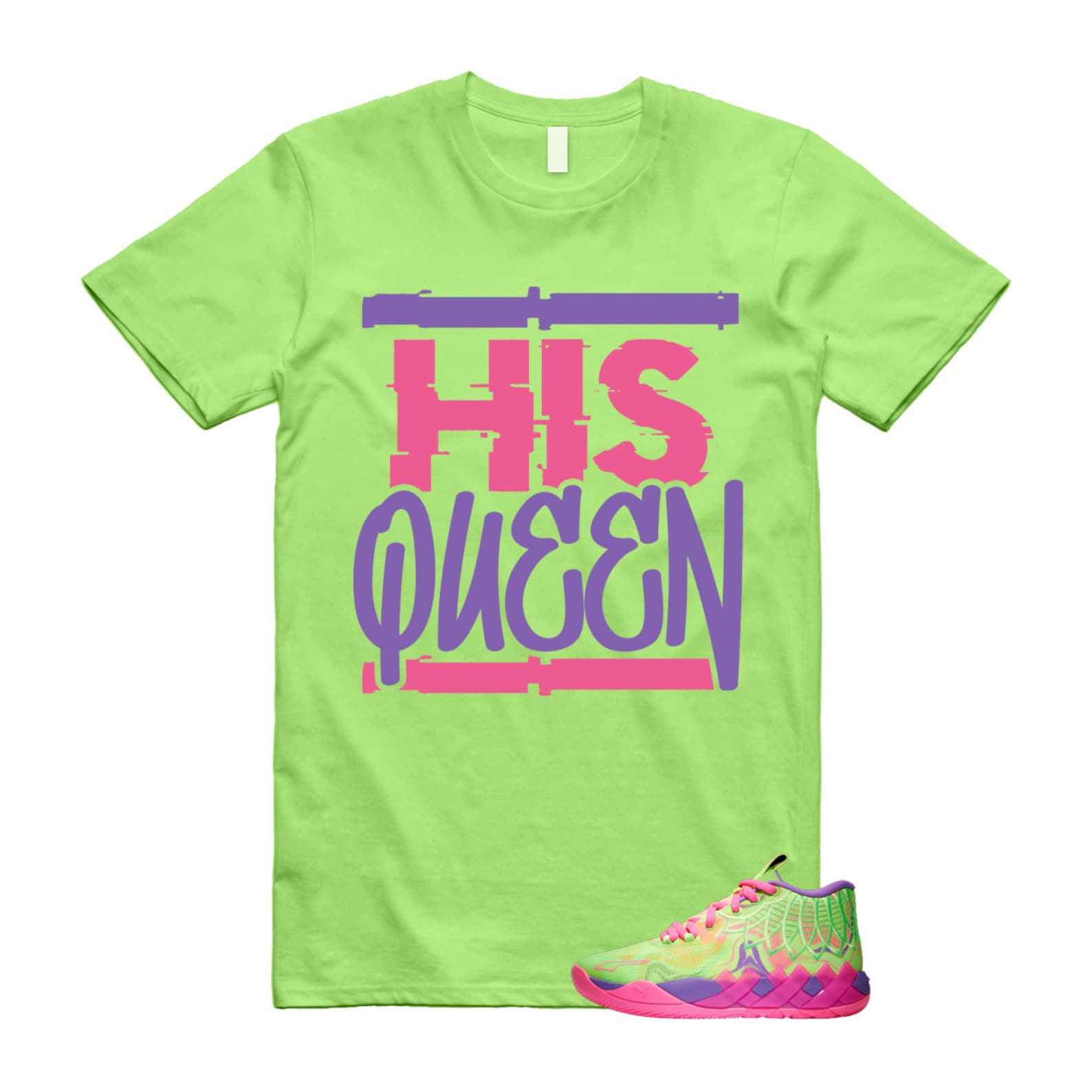 Inverse Toxic LaMelo Ball MB.01 Purple Glimmer Knockout Pink Green Gecko T Shirt Match HQ T-Shirt, Sneaker Match Tee