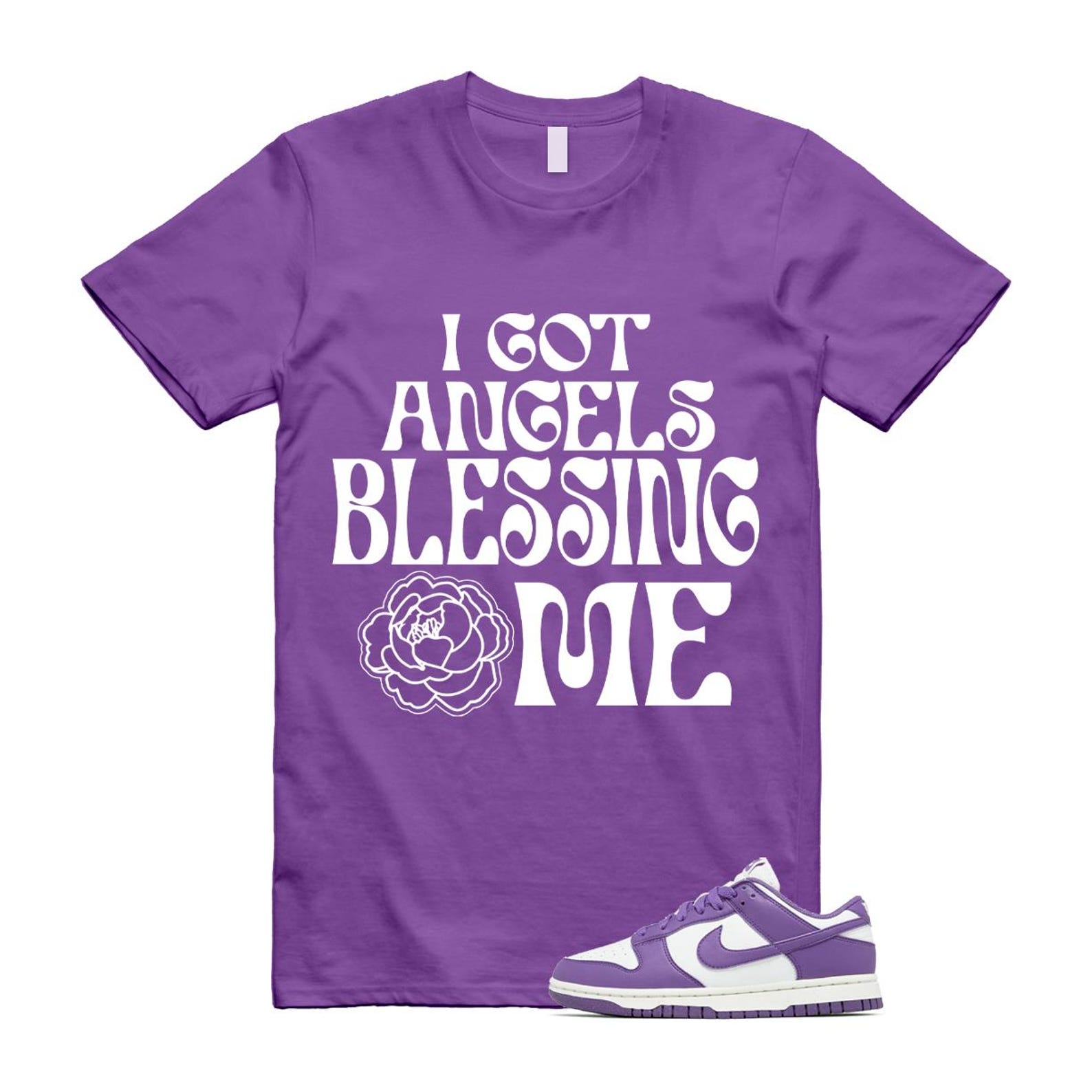 Dunk Black Raspberry Low Next Nature Summit White Sail T Shirt Match ANGELS T-Shirt, Sneaker Match Tee
