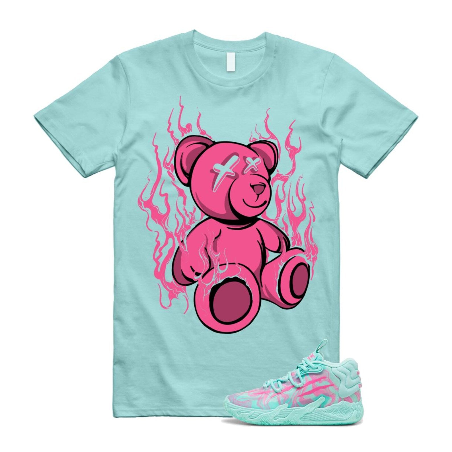 Miami LaMelo Ball MB.03 Teal Pink T Shirt Match LIT T-Shirt, Sneaker Match Tee